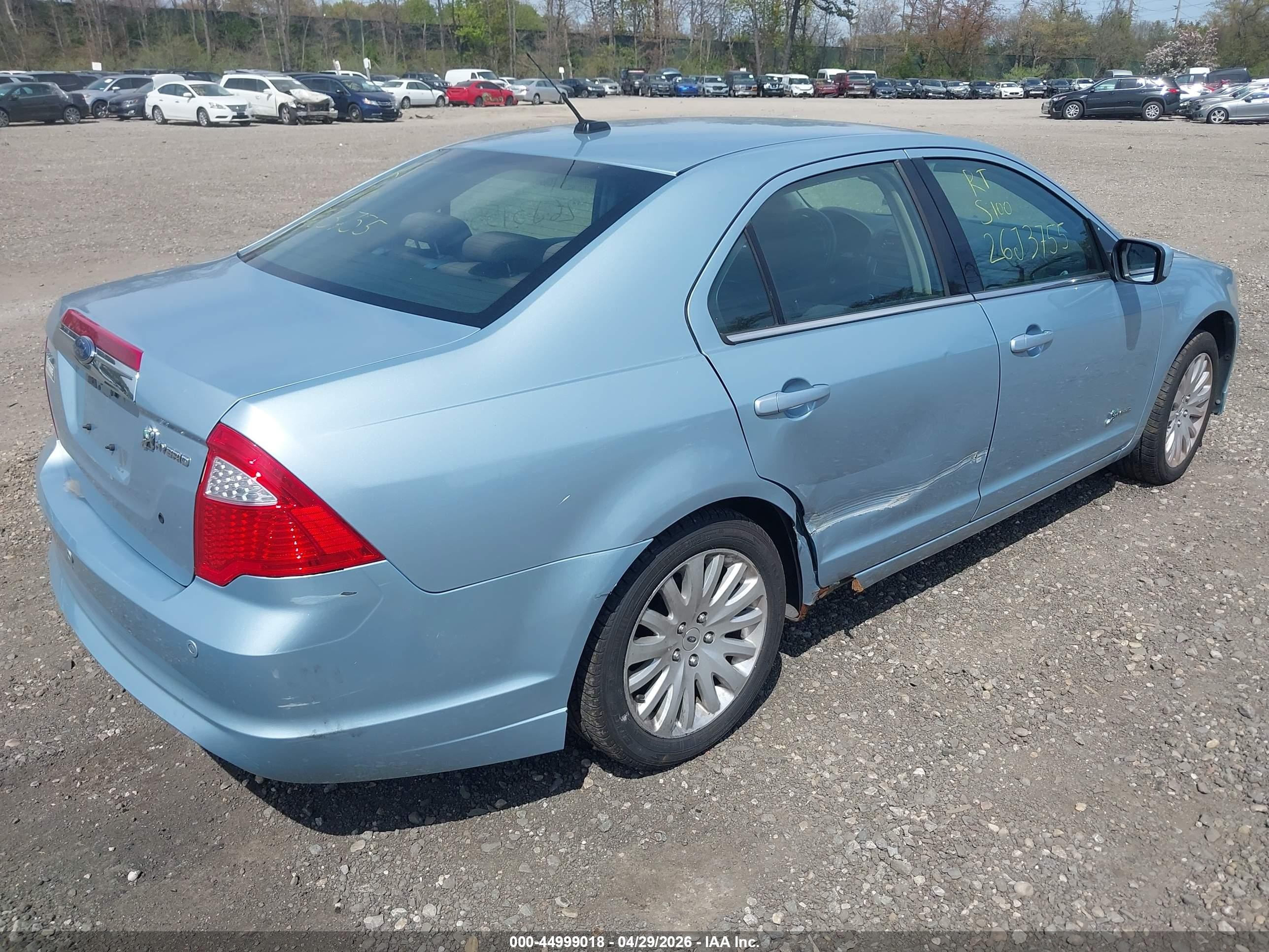 2010 Ford Fusion Hybrid   Blue vin: 3FADP0L39AR280155