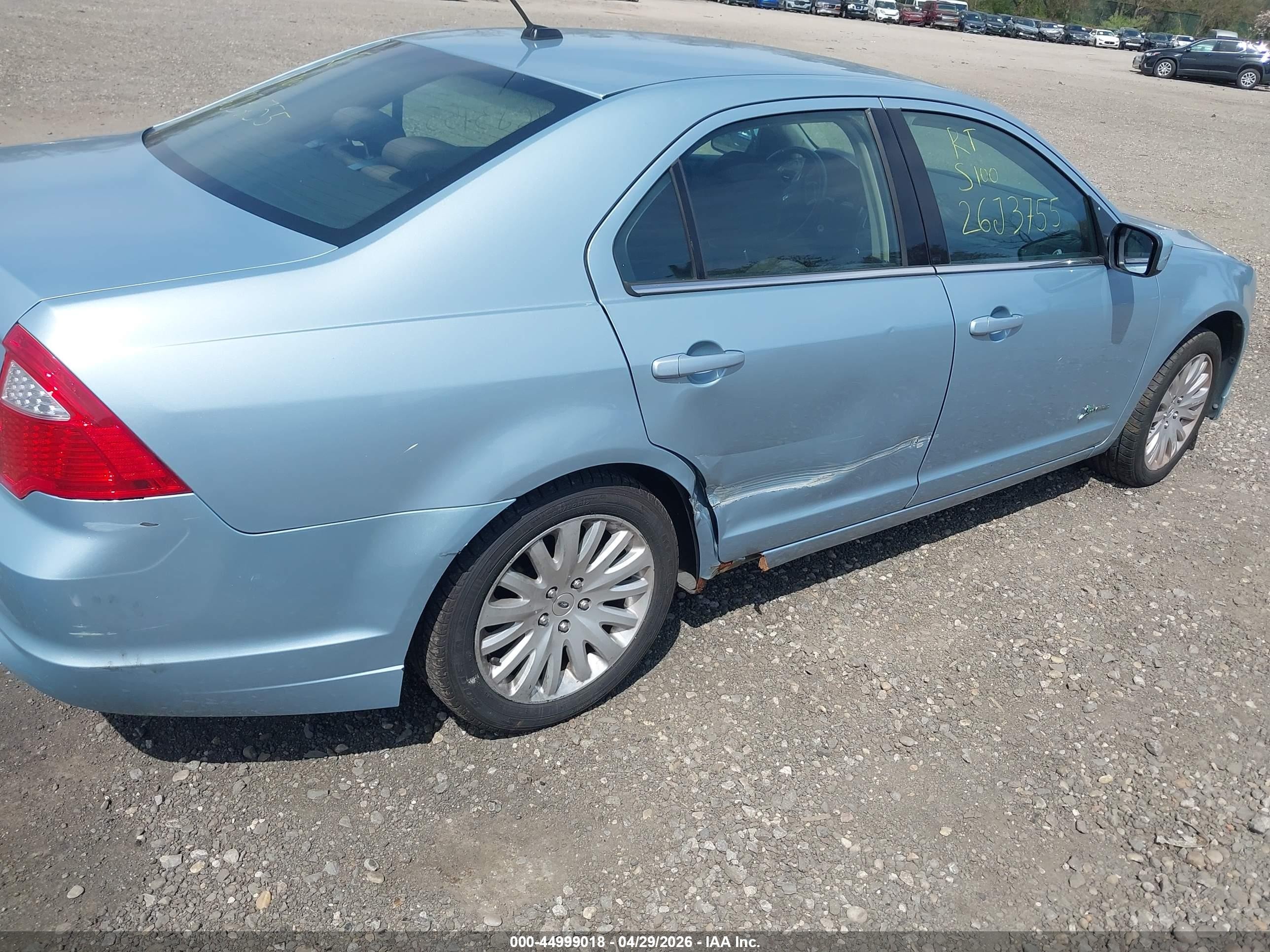 2010 Ford Fusion Hybrid   Blue vin: 3FADP0L39AR280155