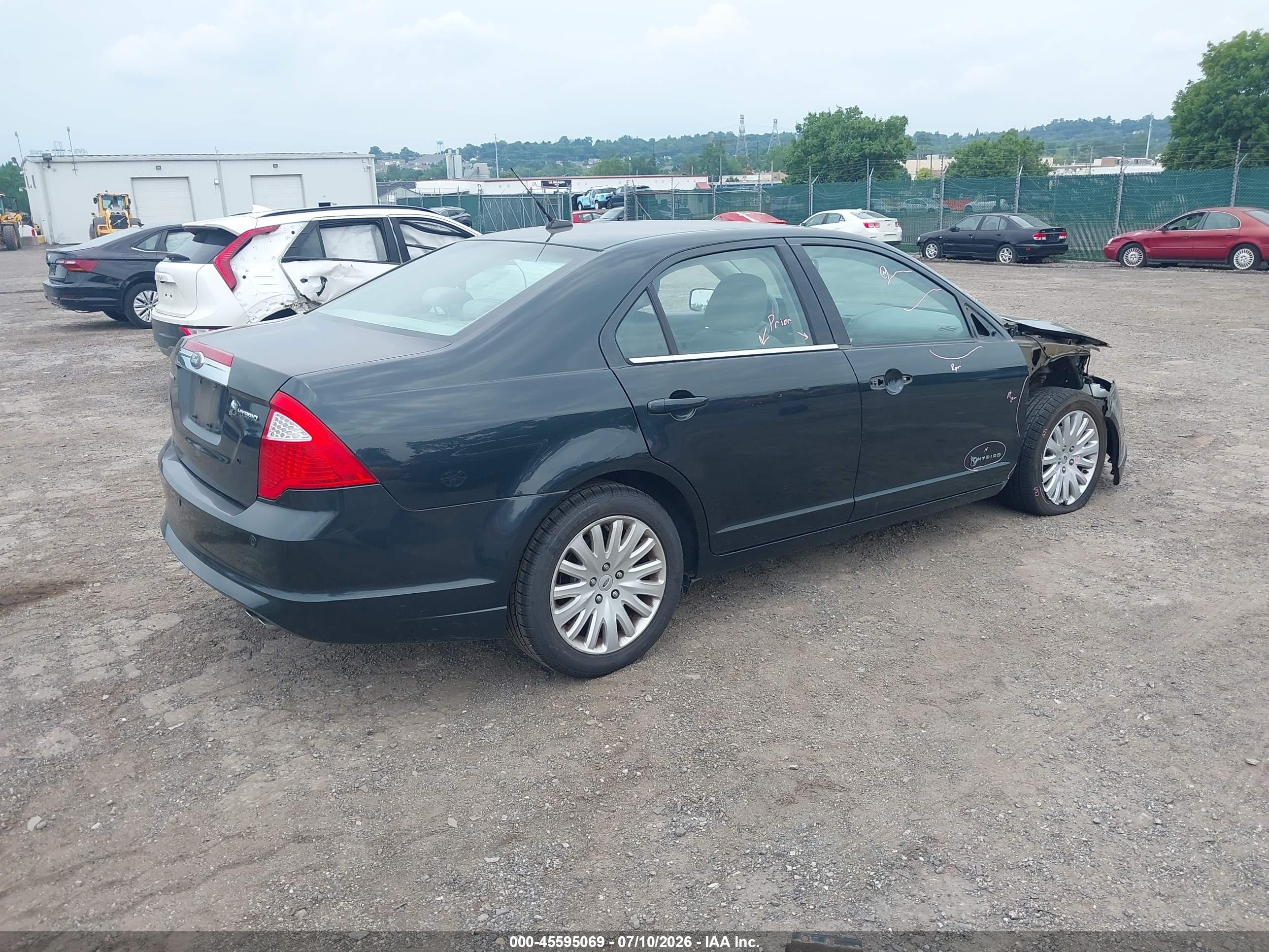 2010 Ford Fusion Hybrid Gray vin: 3FADP0L39AR384922