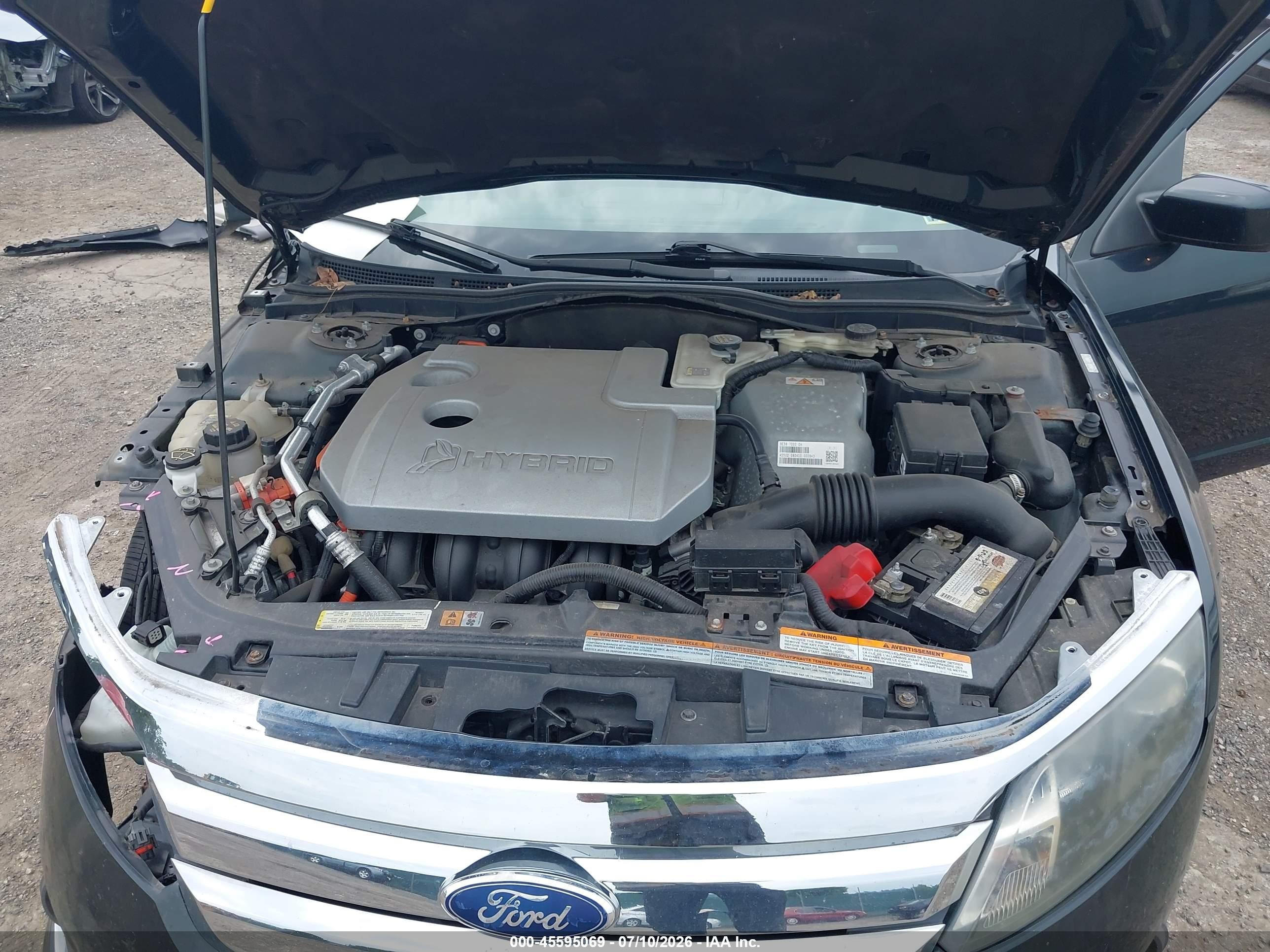 2010 Ford Fusion Hybrid Gray vin: 3FADP0L39AR384922