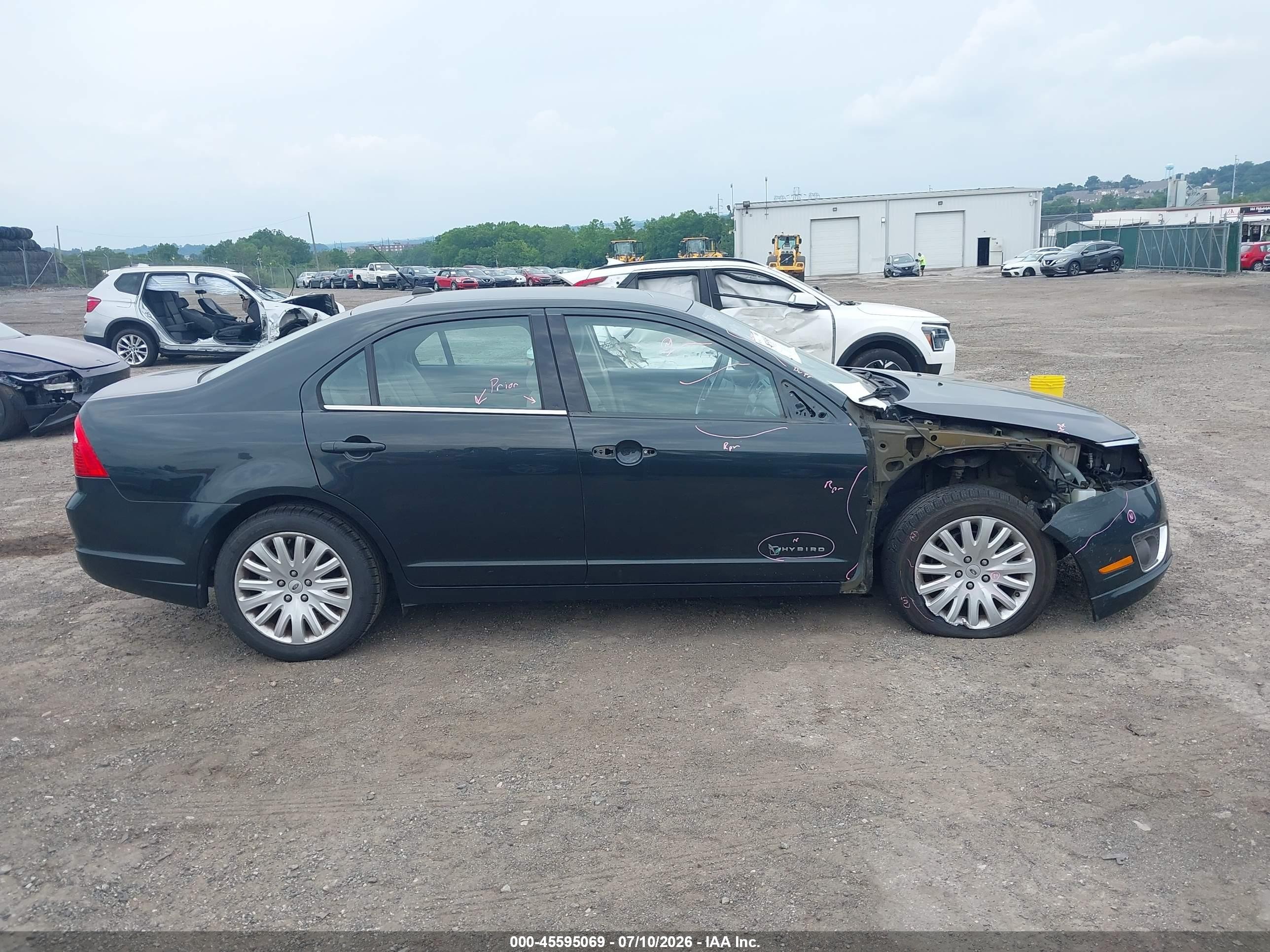 2010 Ford Fusion Hybrid Gray vin: 3FADP0L39AR384922