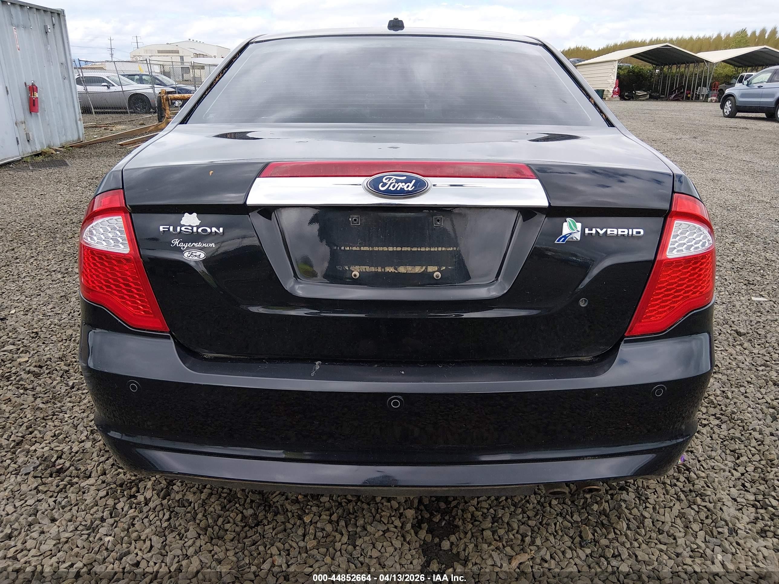 2011 Ford Fusion Hybrid   Black vin: 3FADP0L39BR103946