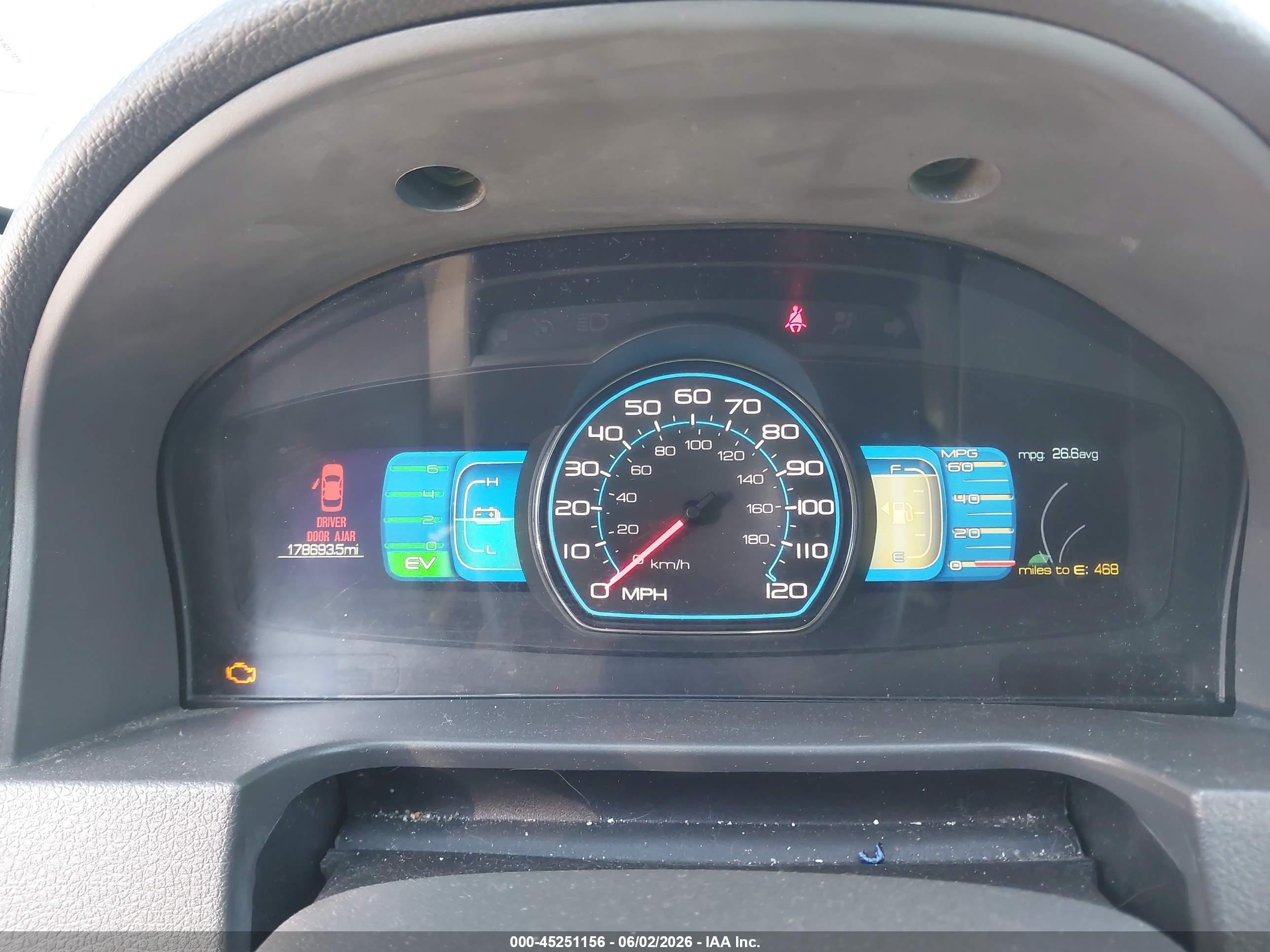 2011 Ford Fusion Hybrid   Light Blue vin: 3FADP0L39BR335690