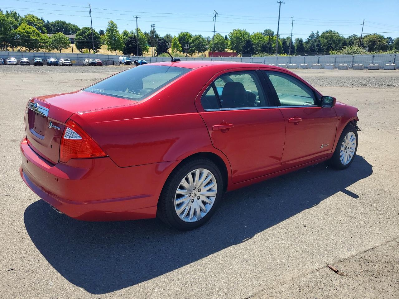2012 Ford Fusion Hybrid Red vin: 3FADP0L39CR294947