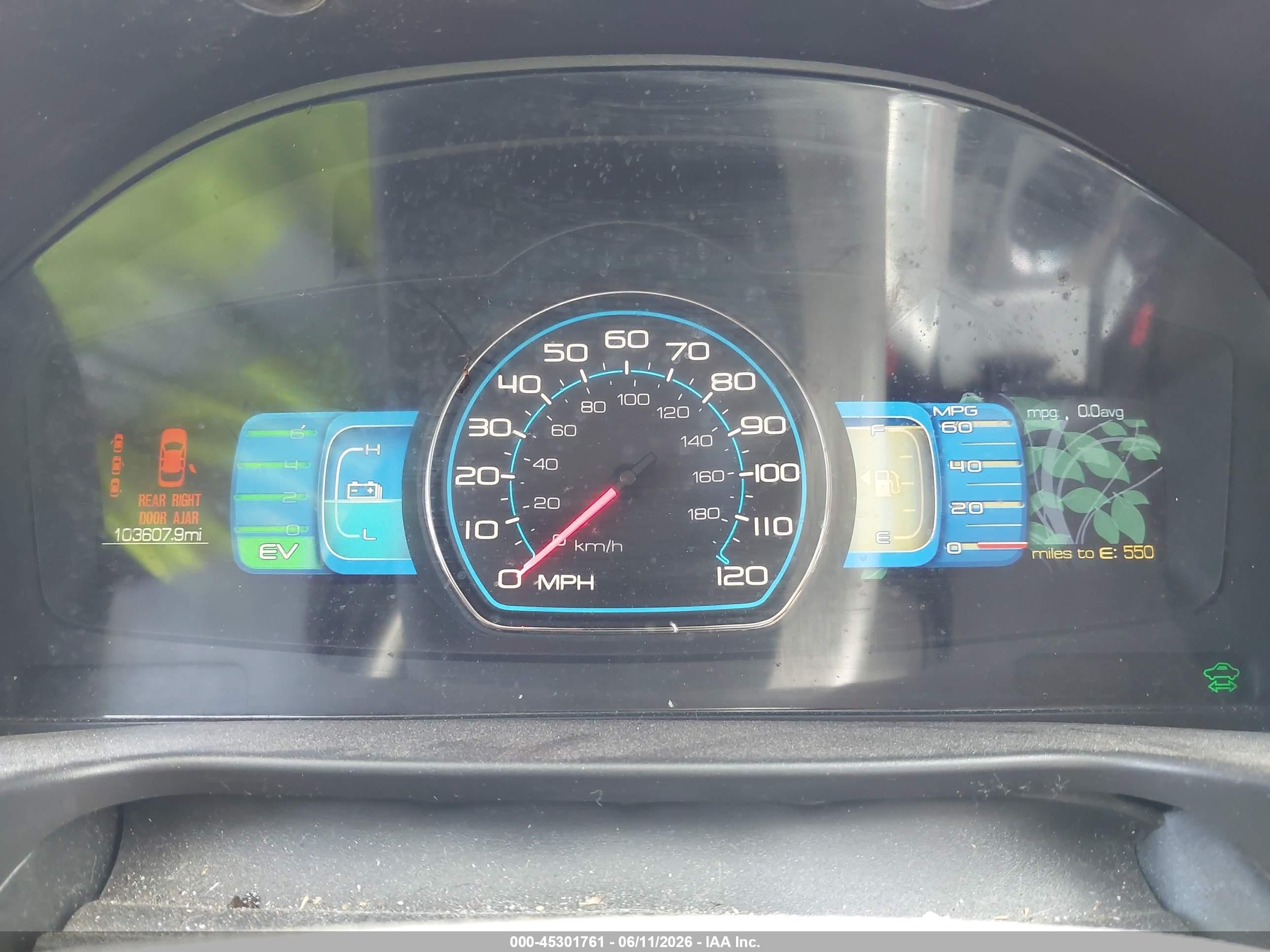 2012 Ford Fusion Hybrid Blue vin: 3FADP0L39CR333830