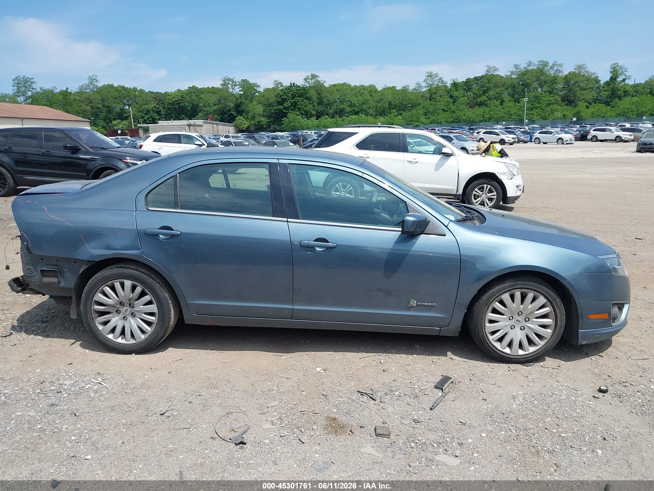 2012 Ford Fusion Hybrid Blue vin: 3FADP0L39CR333830