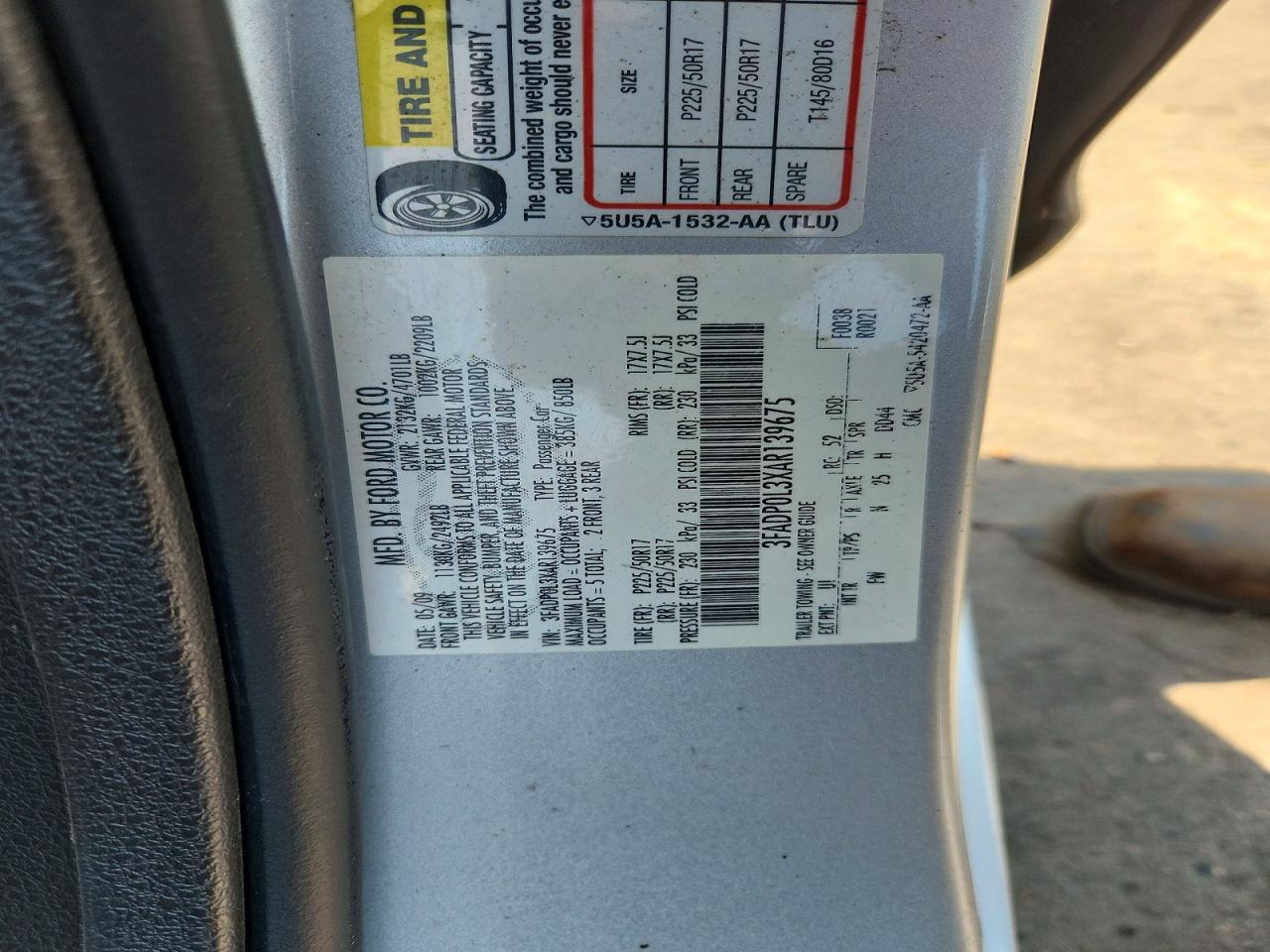 2010 Ford Fusion Hybrid Silver vin: 3FADP0L3XAR139675