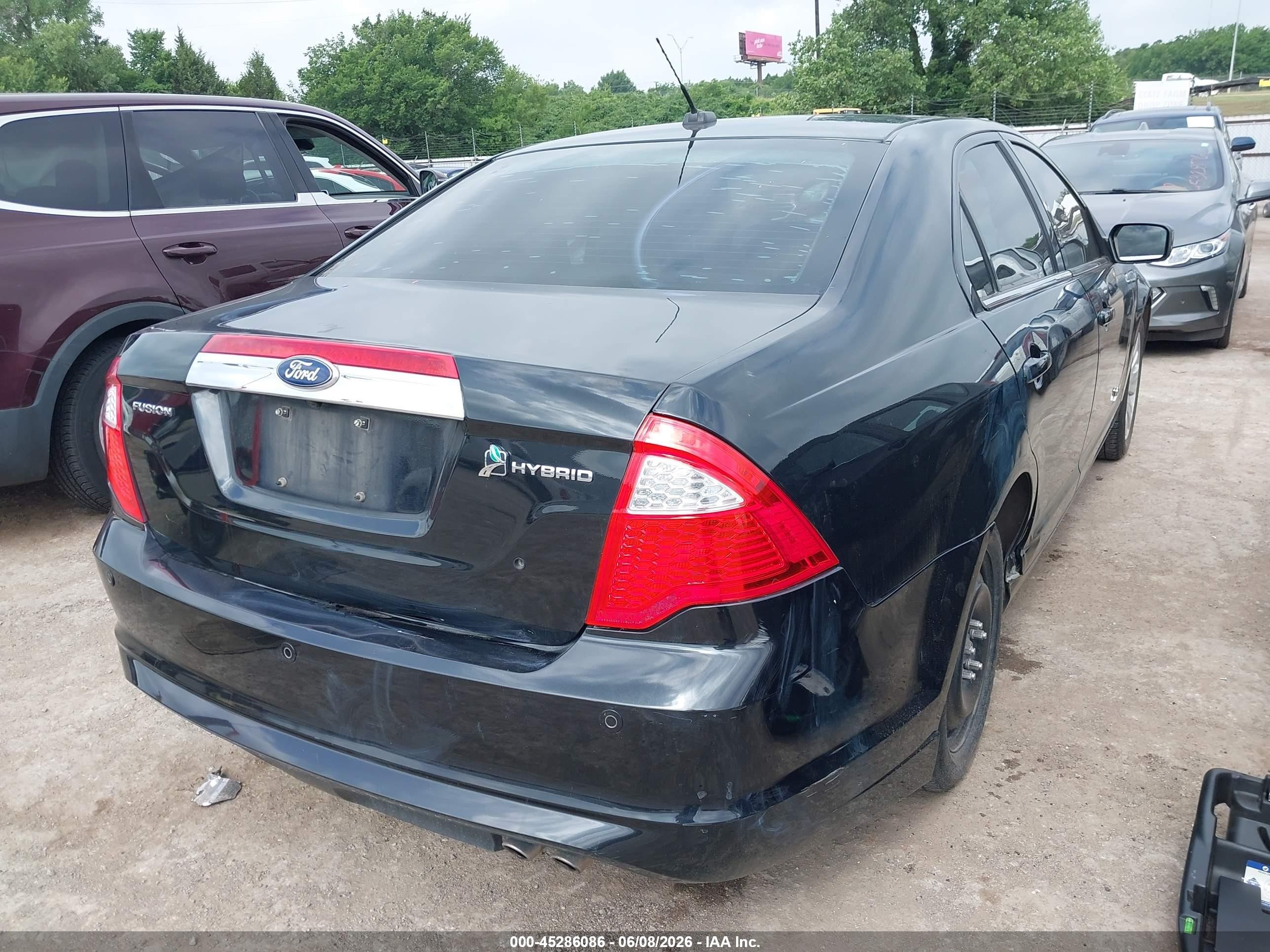 2010 Ford Fusion Hybrid Black vin: 3FADP0L3XAR315740