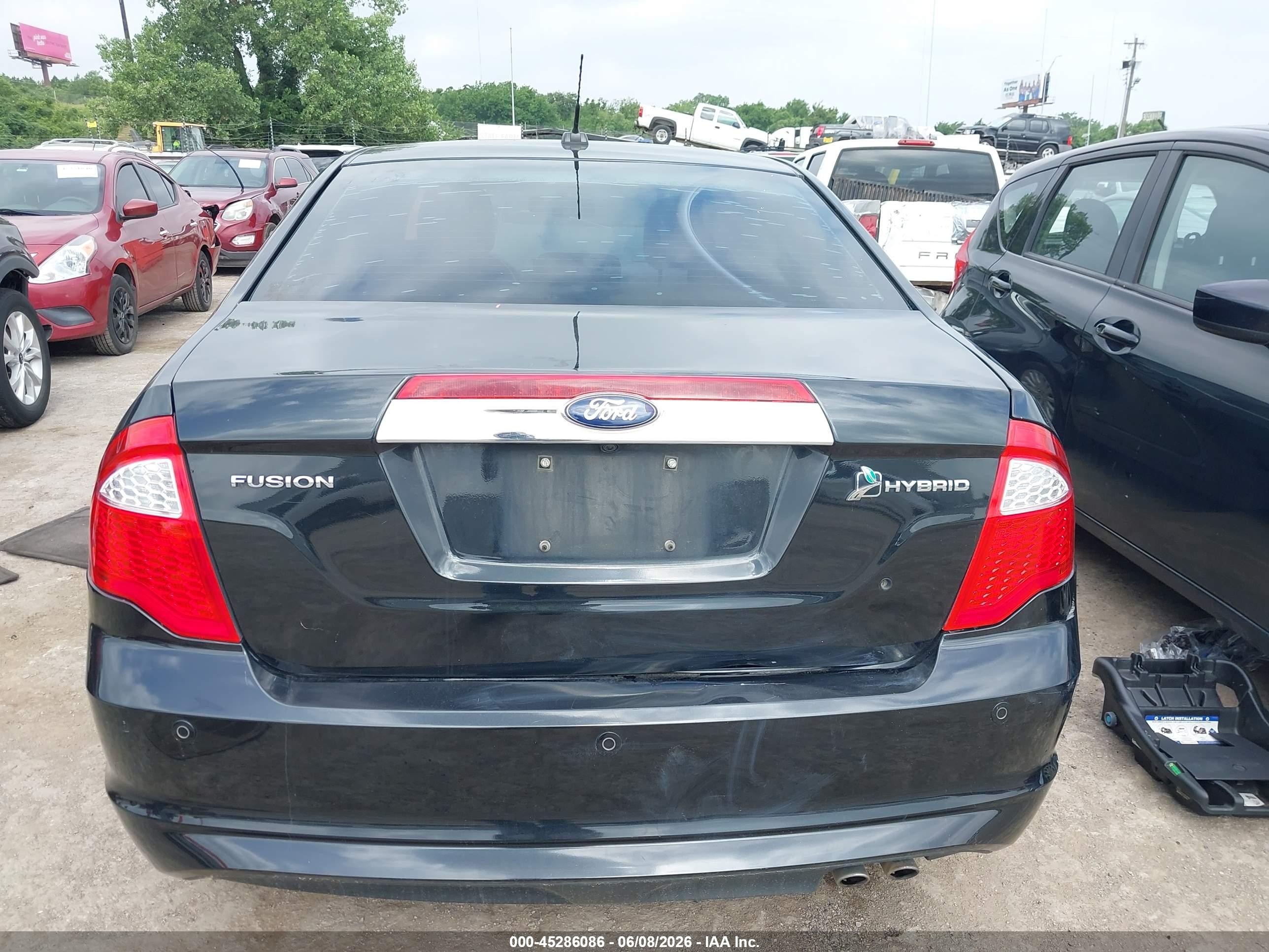 2010 Ford Fusion Hybrid Black vin: 3FADP0L3XAR315740
