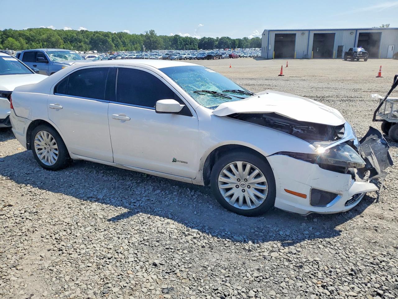 2010 Ford Fusion Hybrid White vin: 3FADP0L3XAR332084