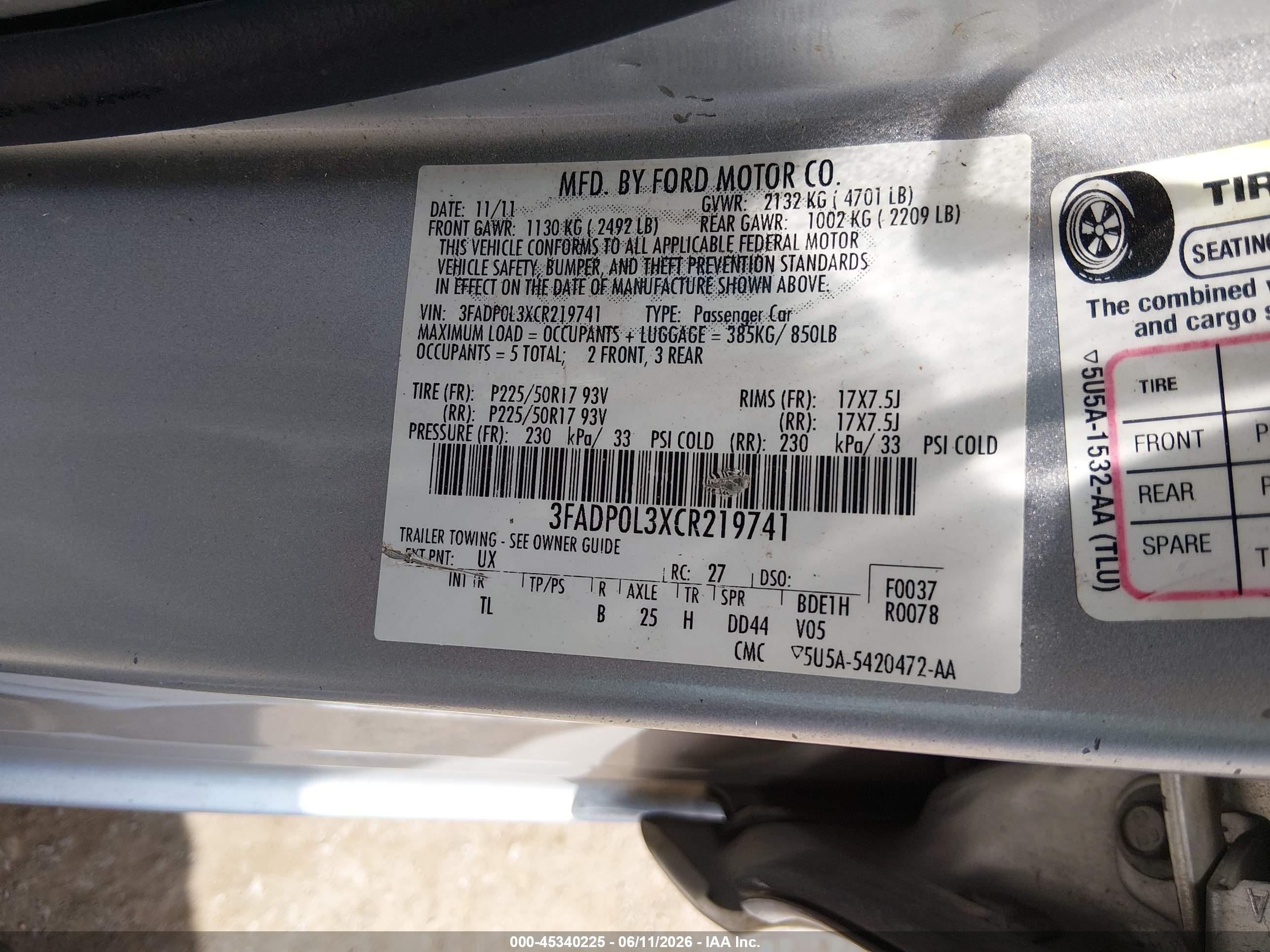 2012 Ford Fusion Hybrid   Silver vin: 3FADP0L3XCR219741