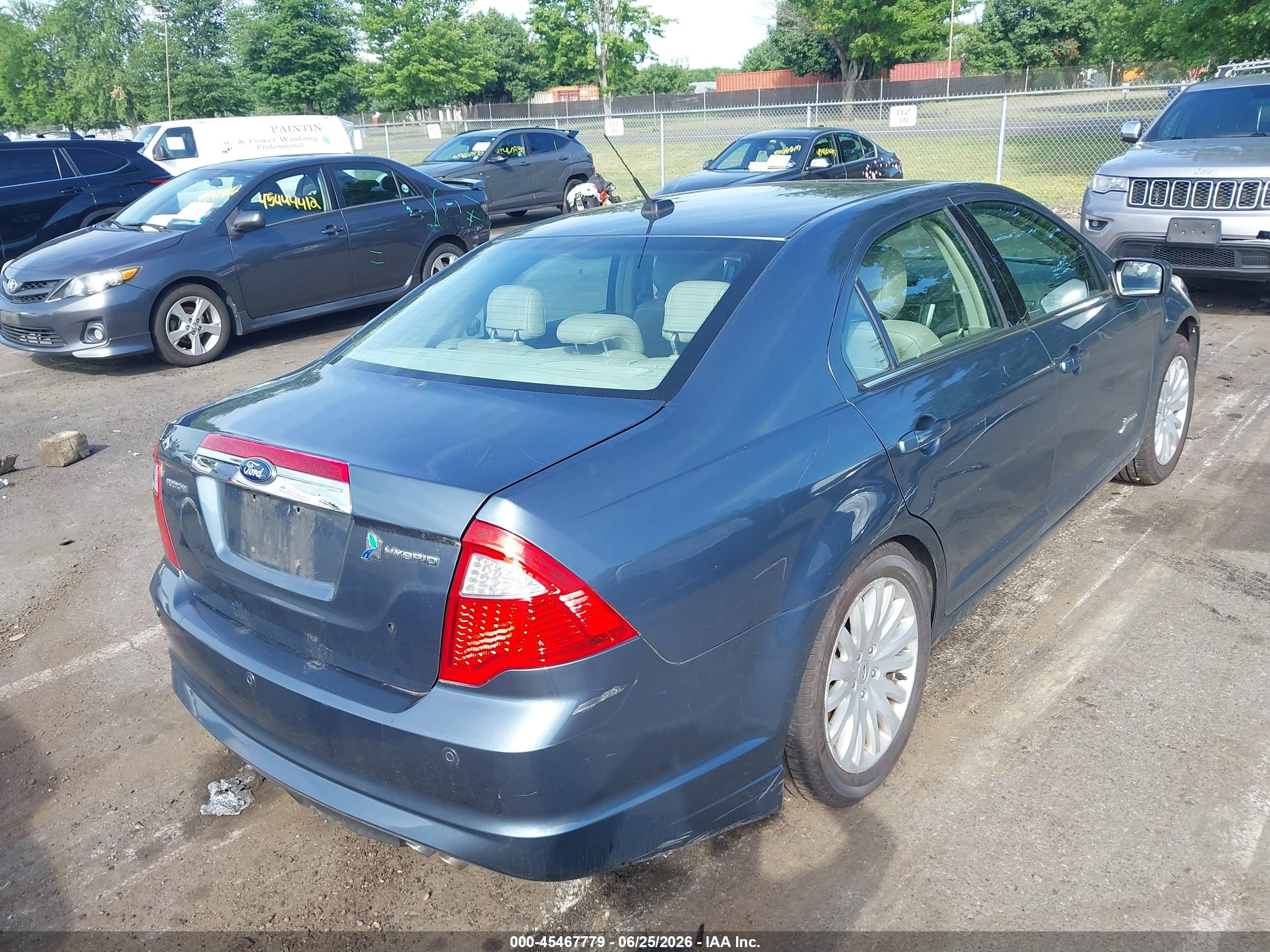 2012 Ford Fusion Hybrid   Синий vin: 3FADP0L3XCR314297
