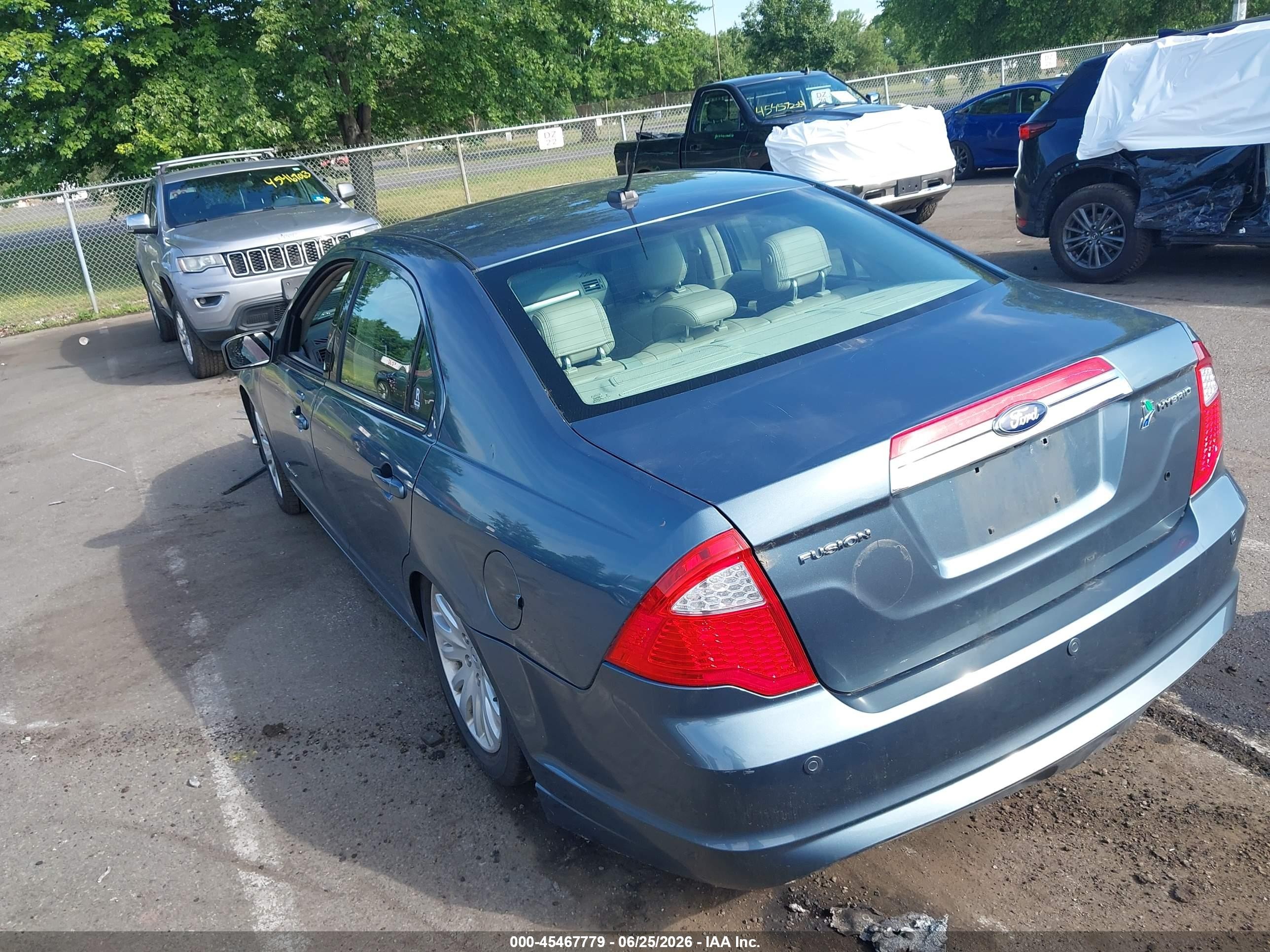 2012 Ford Fusion Hybrid   Синий vin: 3FADP0L3XCR314297