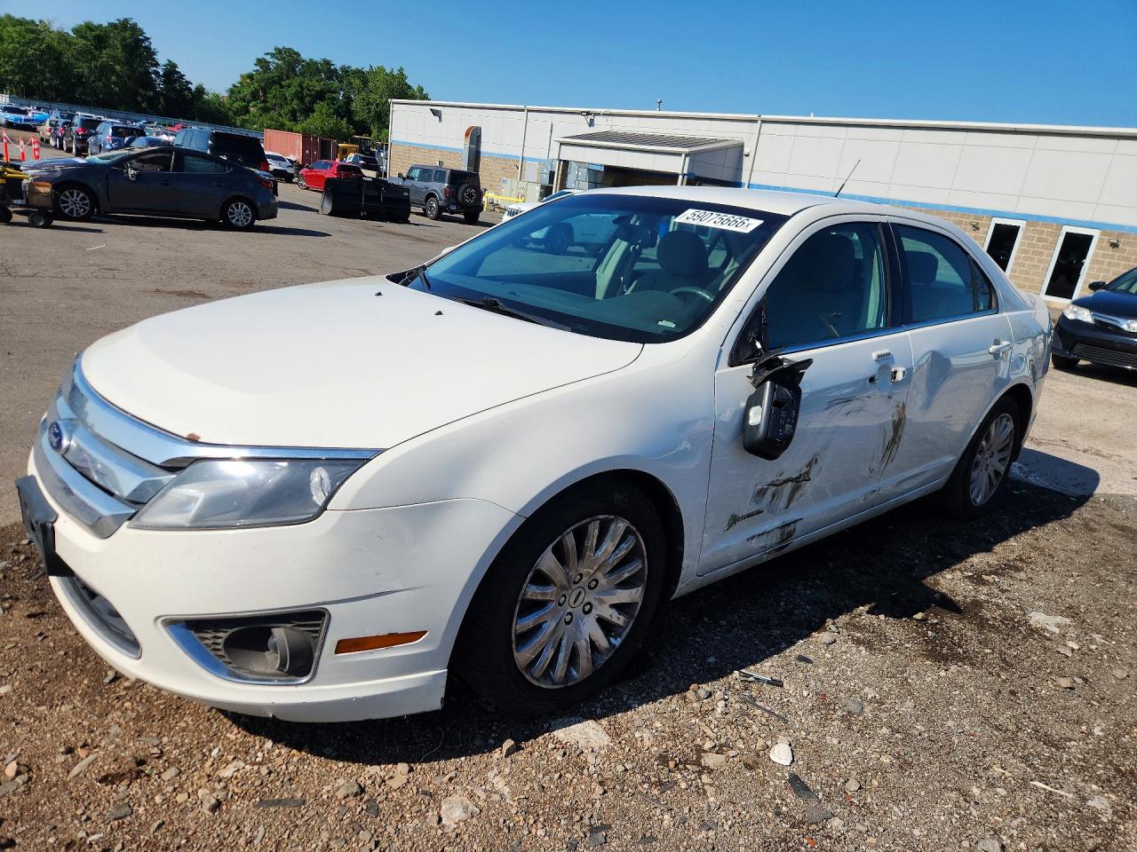 2012 Ford Fusion Hybrid White vin: 3FADP0L3XCR447416