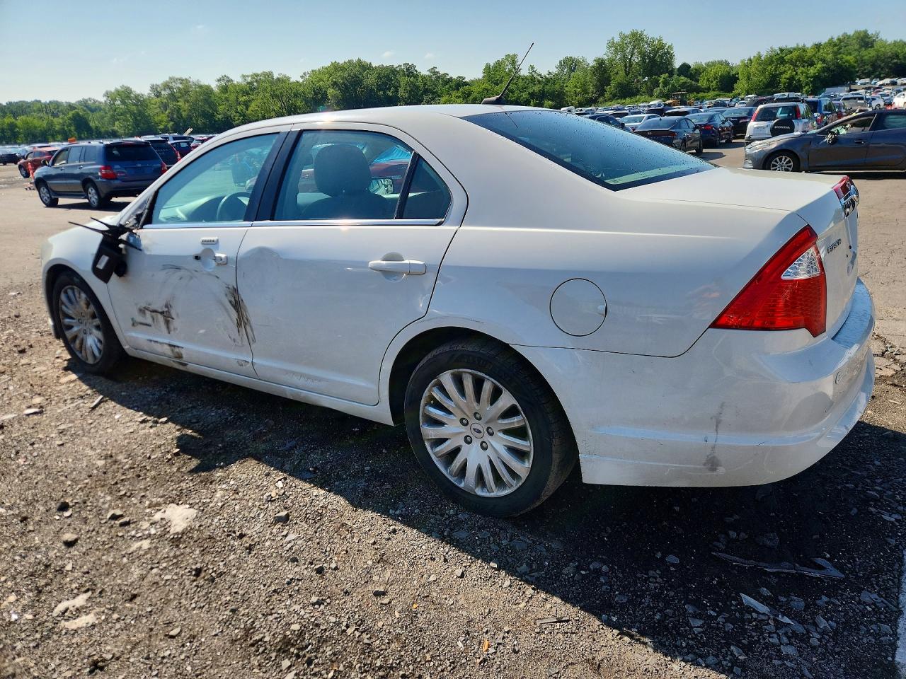 2012 Ford Fusion Hybrid White vin: 3FADP0L3XCR447416