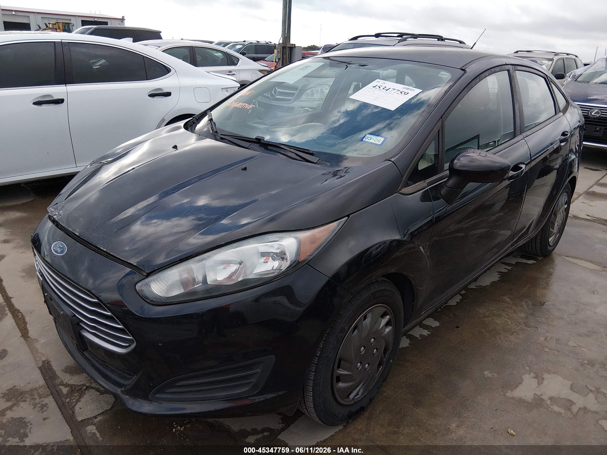 2015 Ford Fiesta S Black vin: 3FADP4AJ0FM120680