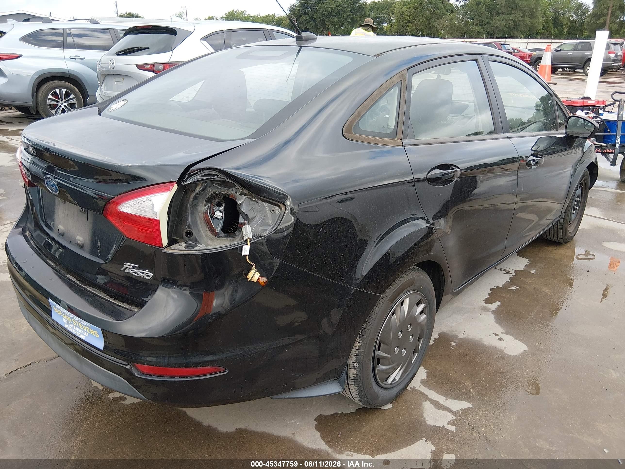 2015 Ford Fiesta S Black vin: 3FADP4AJ0FM120680