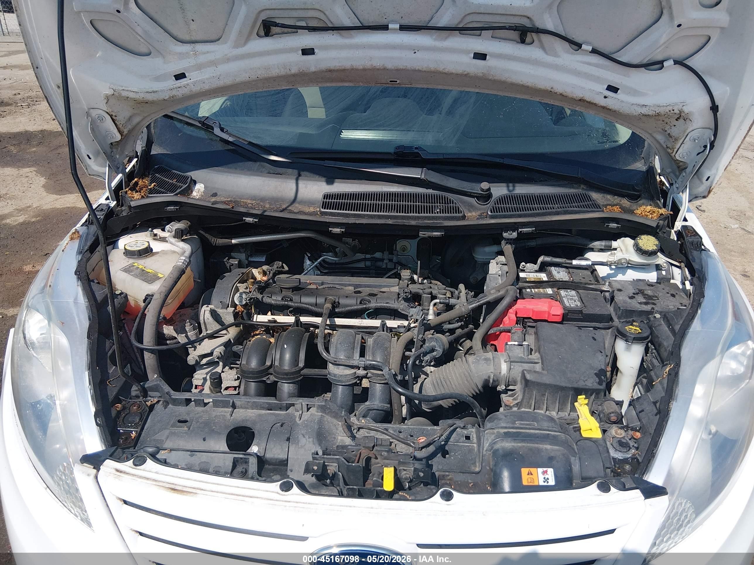 2012 Ford Fiesta S White vin: 3FADP4AJ1CM153229