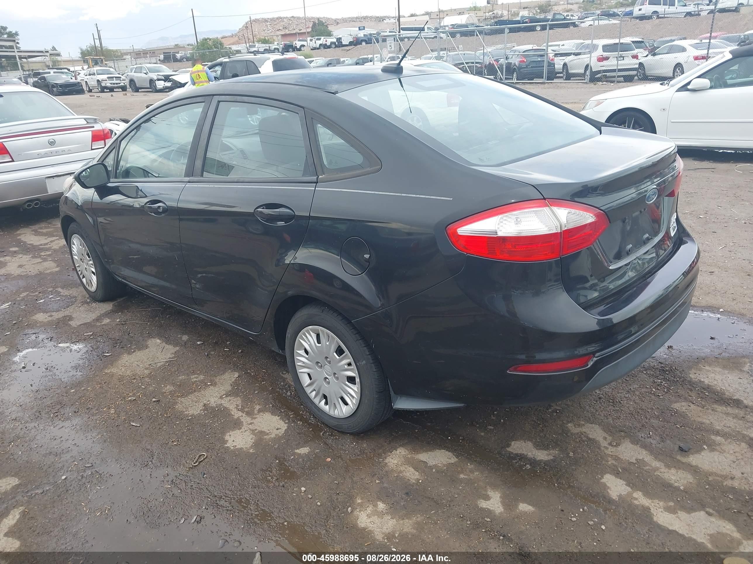 2015 Ford Fiesta S Black vin: 3FADP4AJ2FM118106