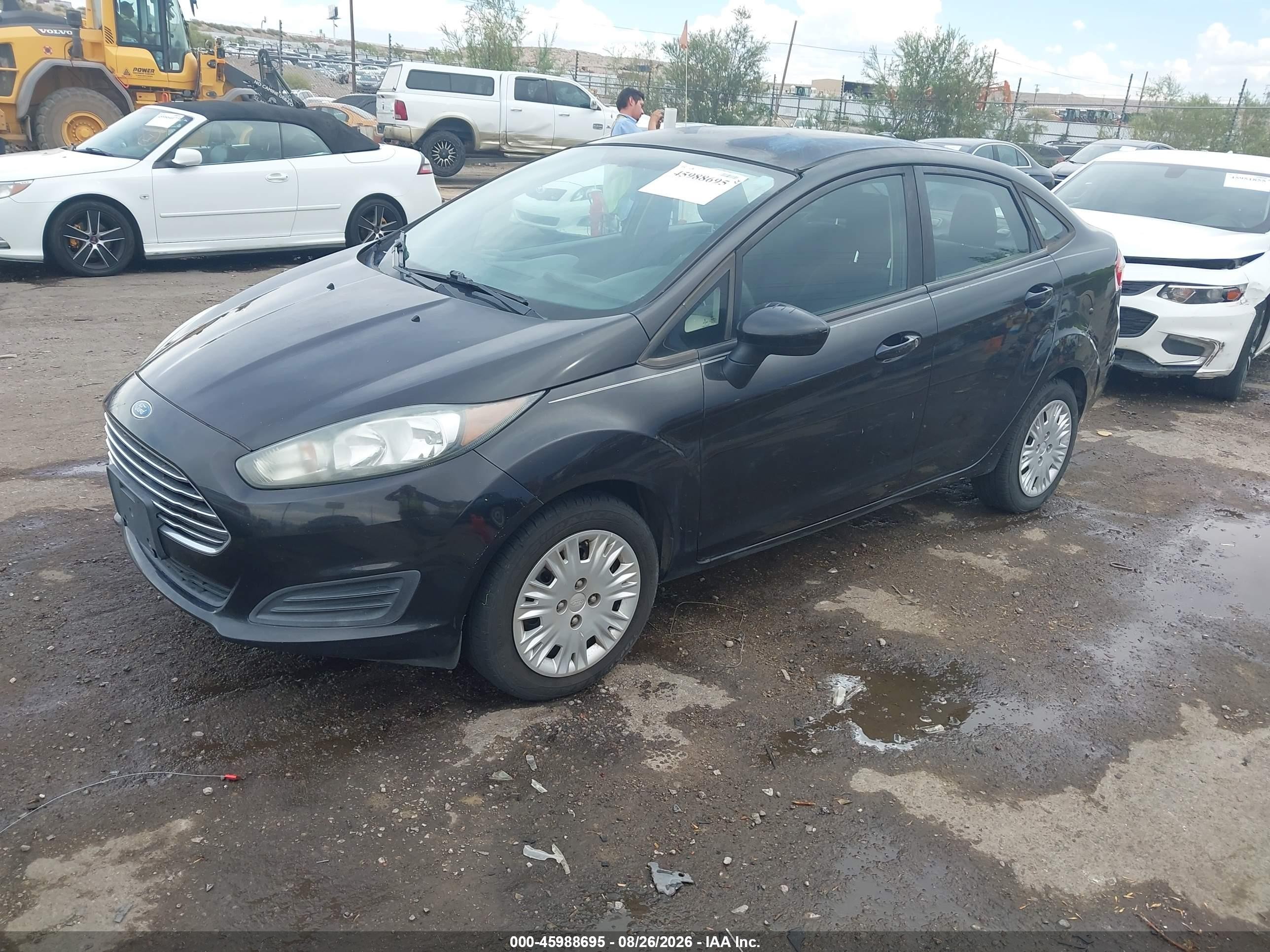 2015 Ford Fiesta S Black vin: 3FADP4AJ2FM118106