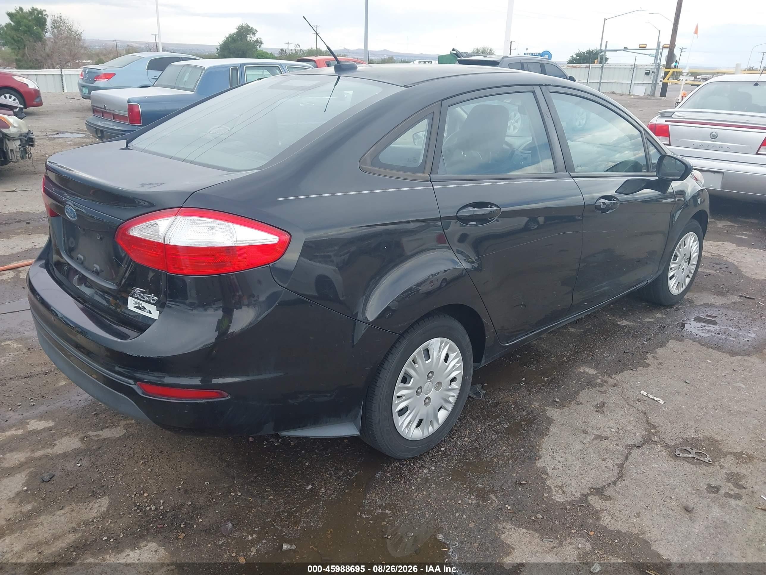 2015 Ford Fiesta S Black vin: 3FADP4AJ2FM118106