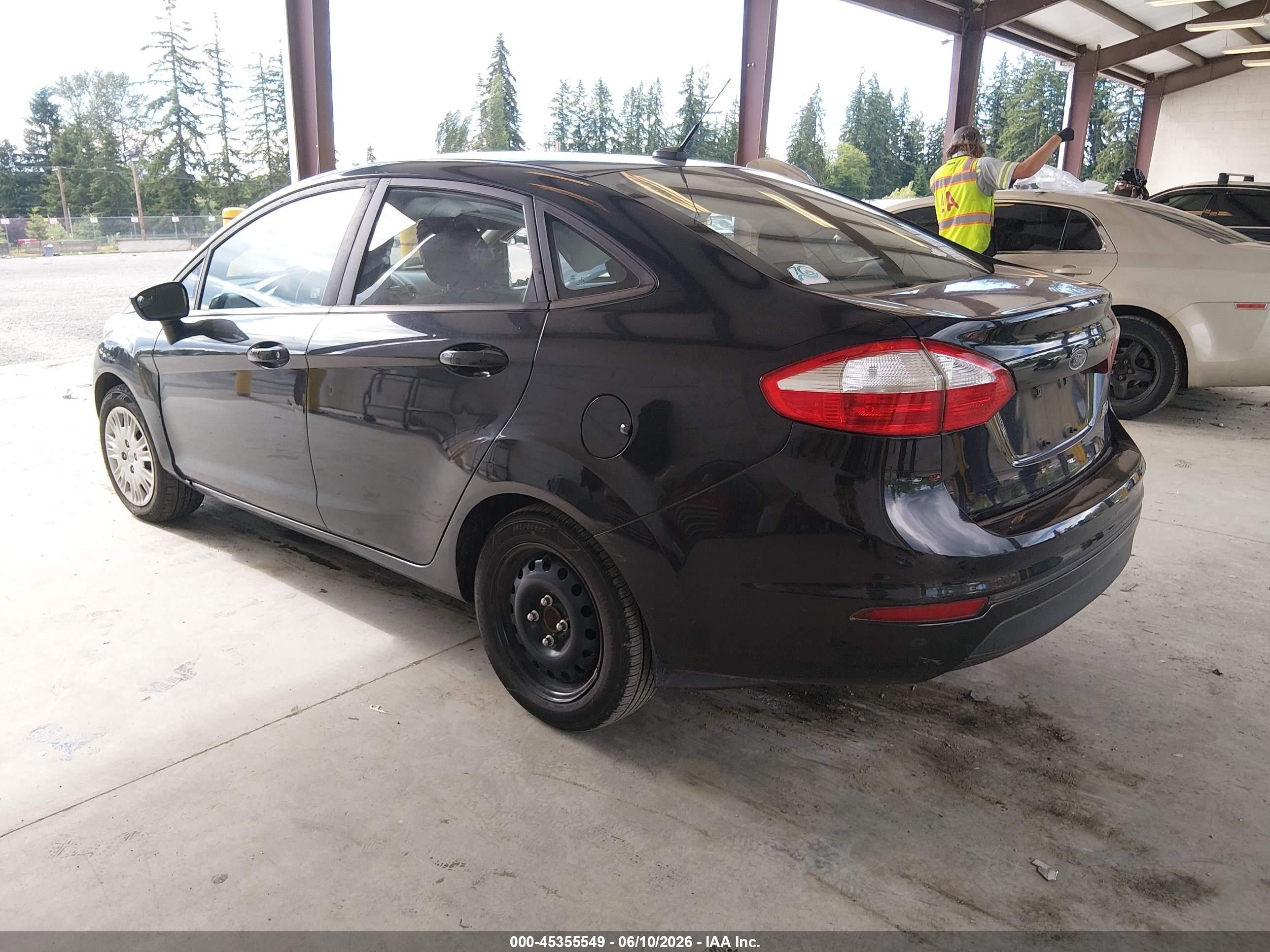 2015 Ford Fiesta S Black vin: 3FADP4AJ2FM191038