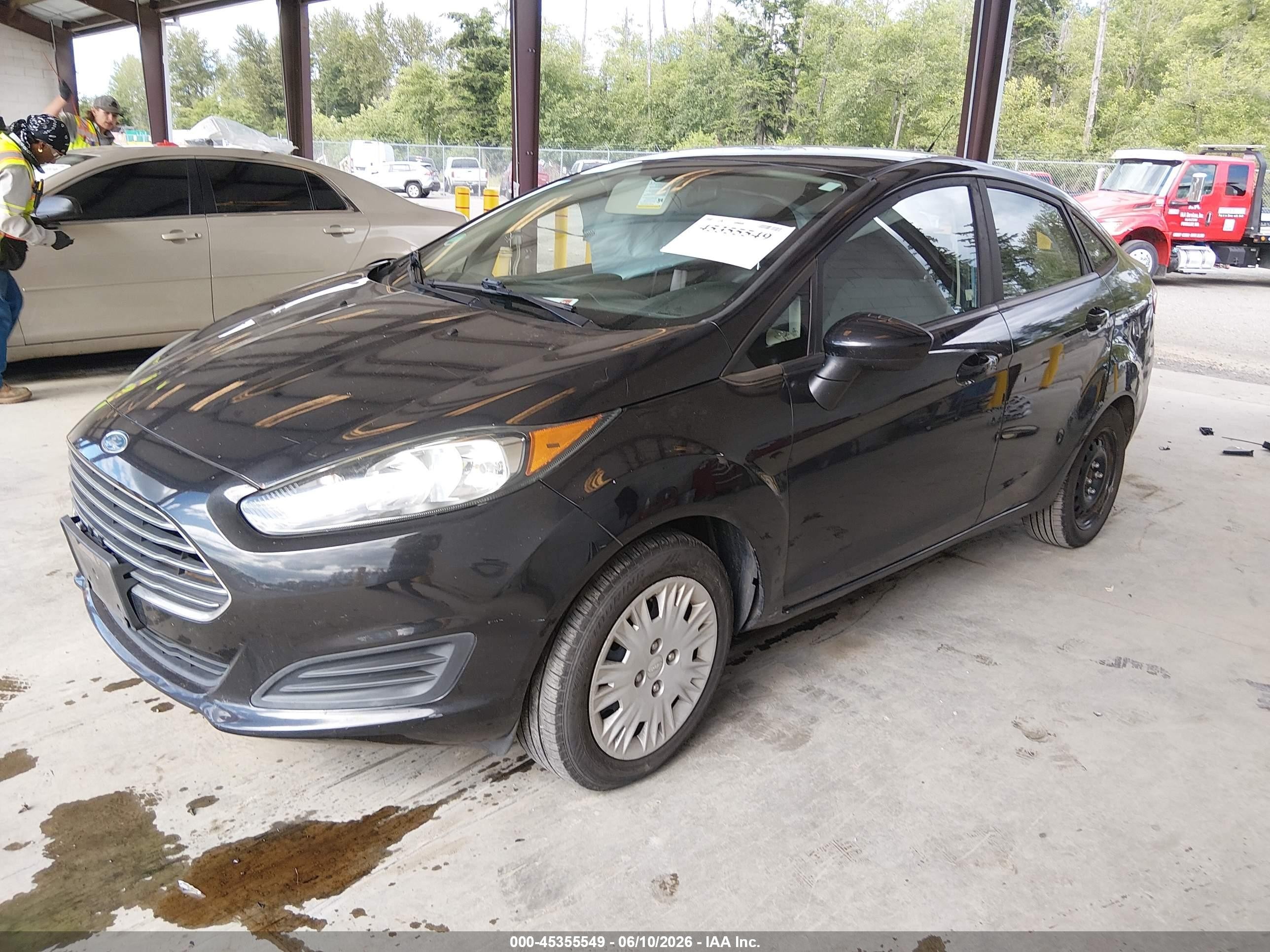 2015 Ford Fiesta S Black vin: 3FADP4AJ2FM191038
