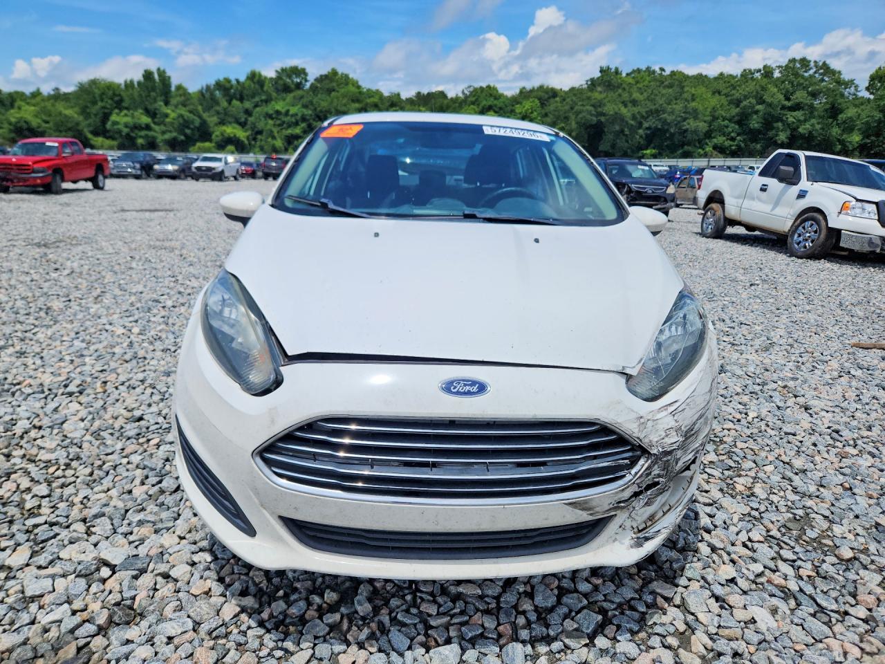 2014 Ford Fiesta S White vin: 3FADP4AJ3EM220819