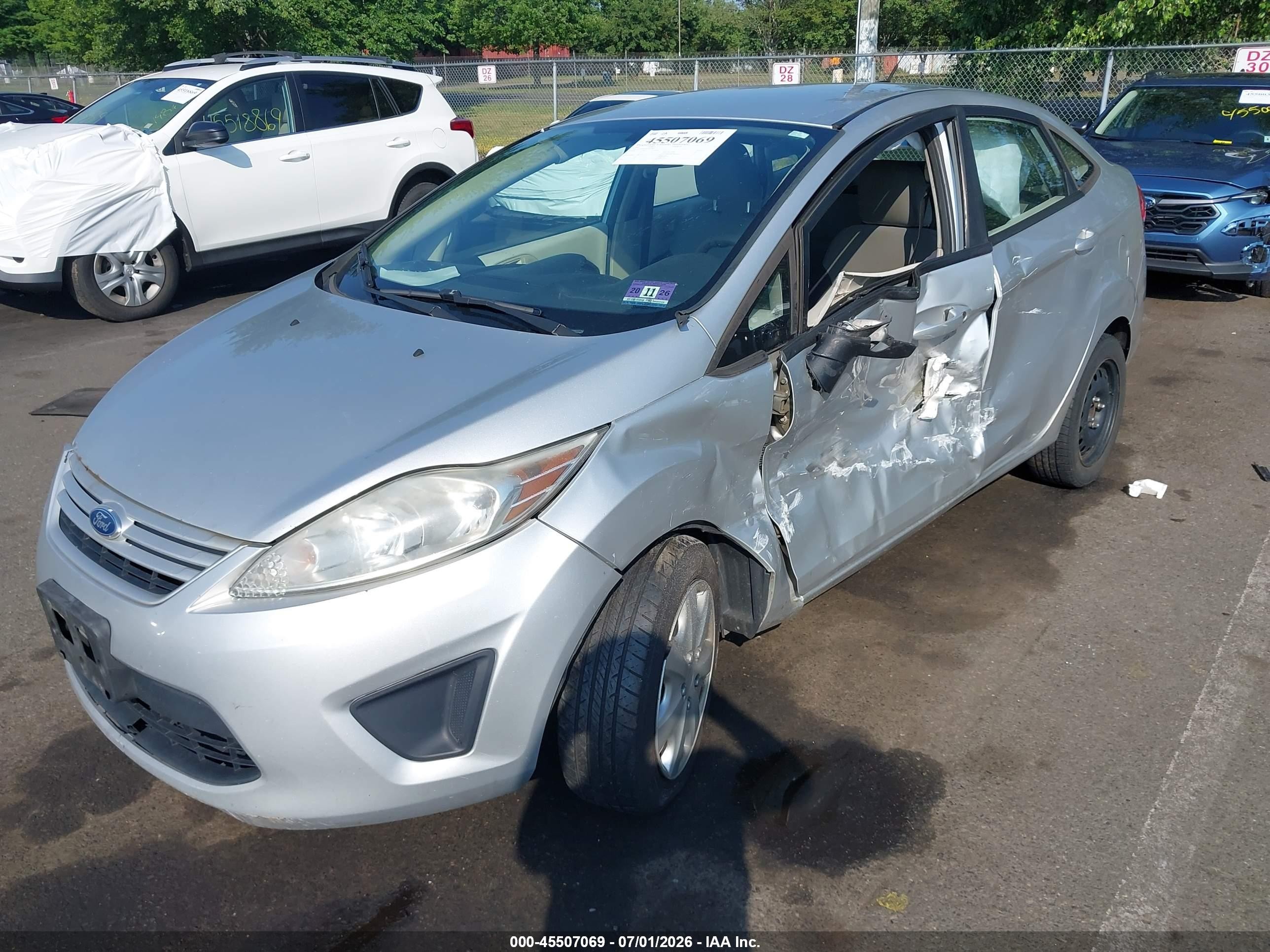 2012 Ford Fiesta S Silver vin: 3FADP4AJ4CM128003