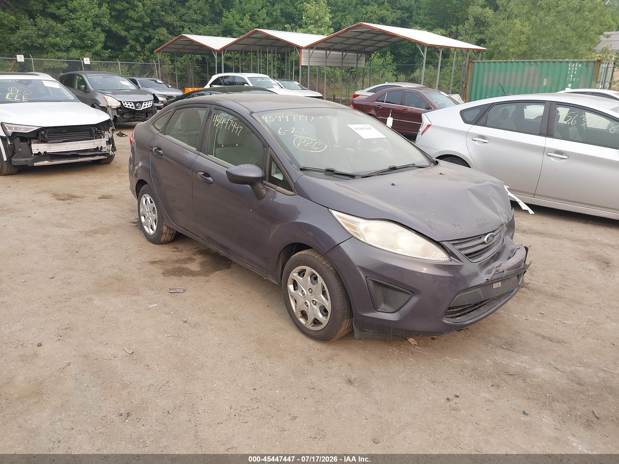 2013 Ford Fiesta S Gray vin: 3FADP4AJ4DM183133
