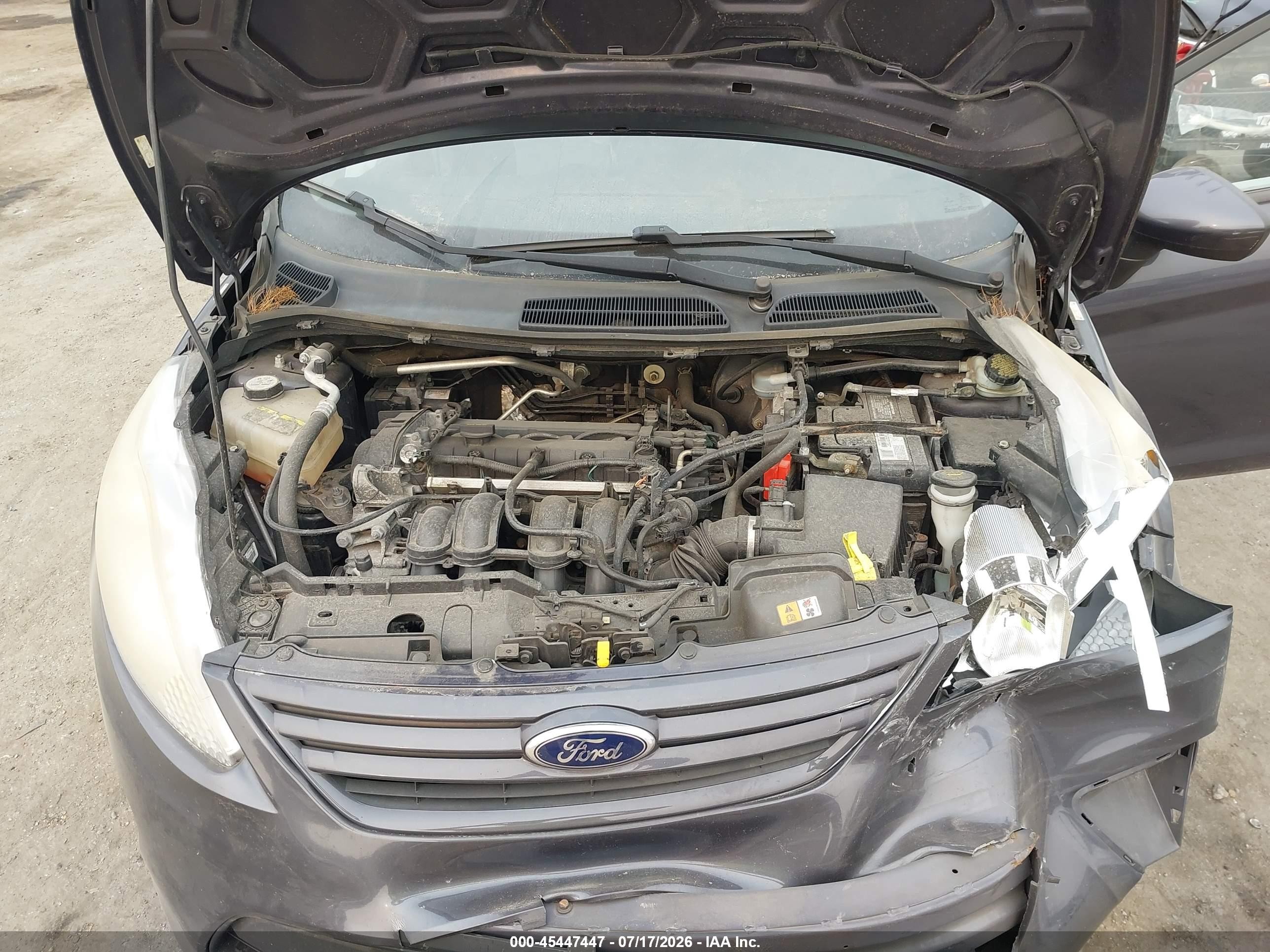 2013 Ford Fiesta S Gray vin: 3FADP4AJ4DM183133
