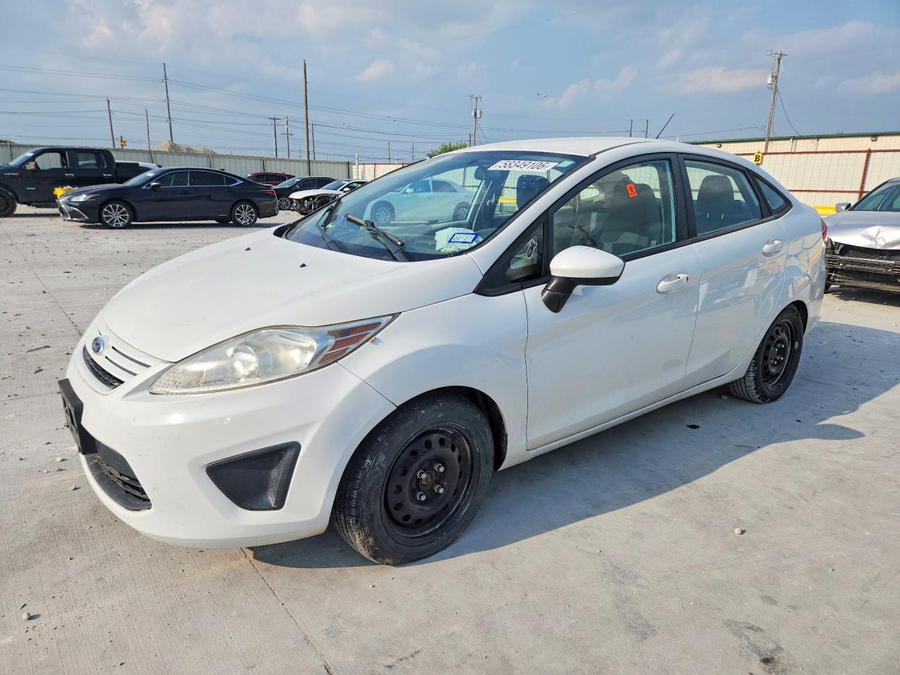 2013 Ford Fiesta S White vin: 3FADP4AJ4DM219841