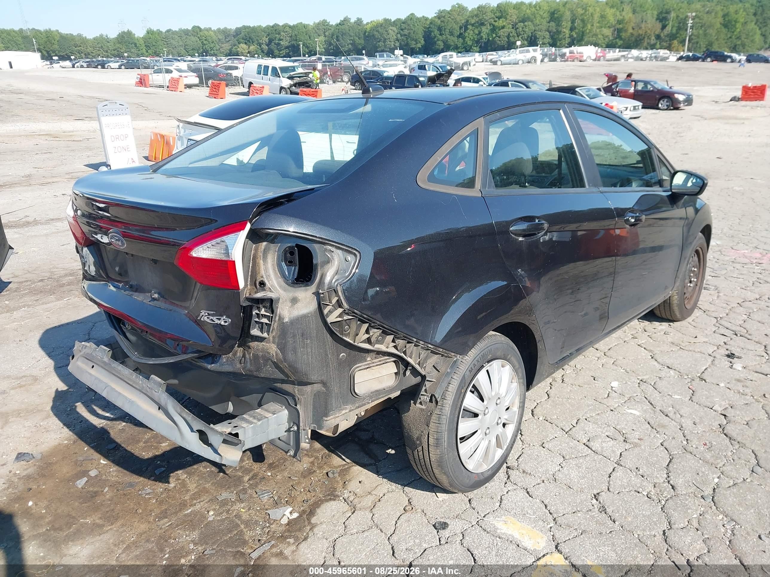 2015 Ford Fiesta S Black vin: 3FADP4AJ4FM144383