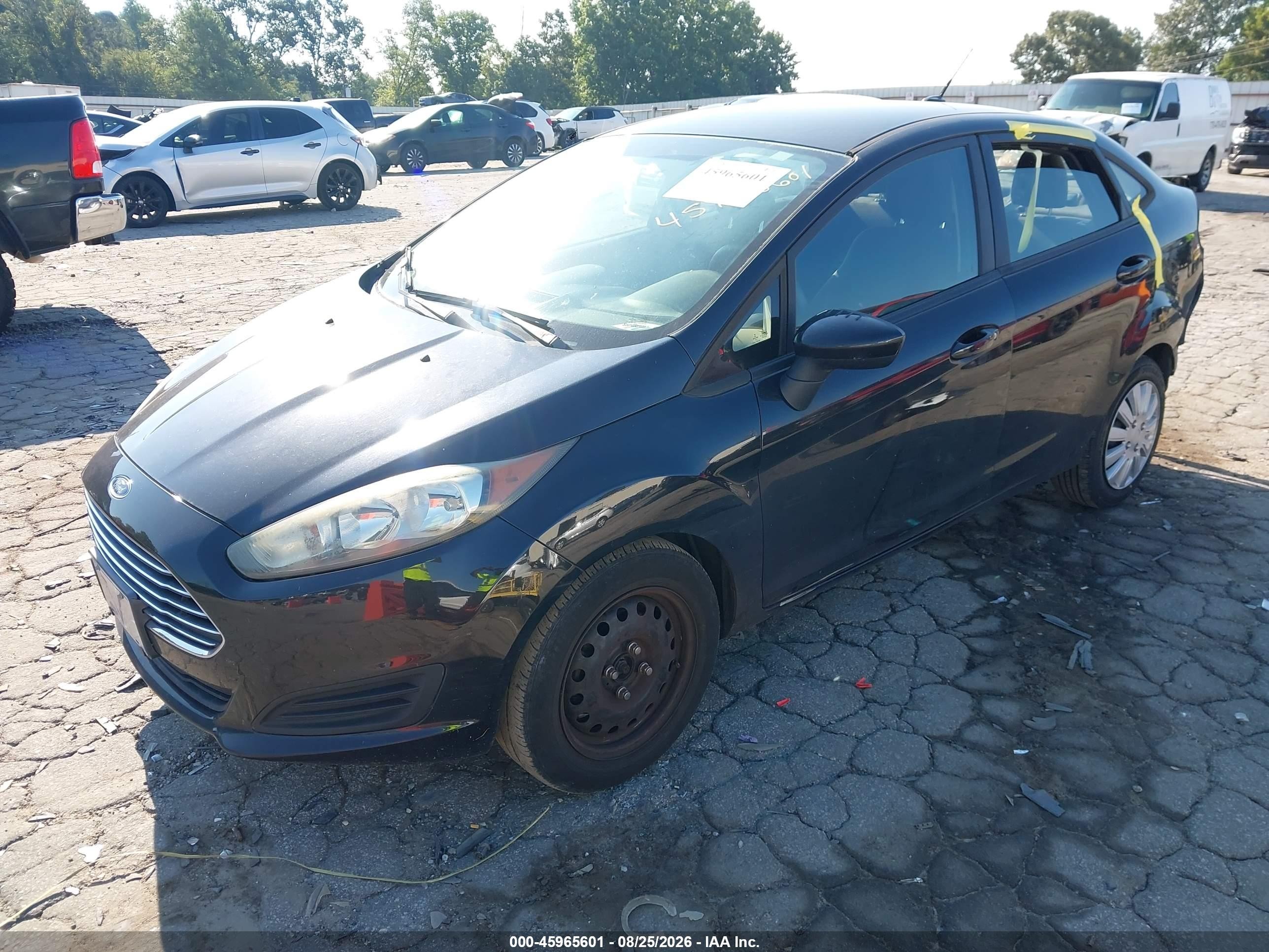 2015 Ford Fiesta S Black vin: 3FADP4AJ4FM144383