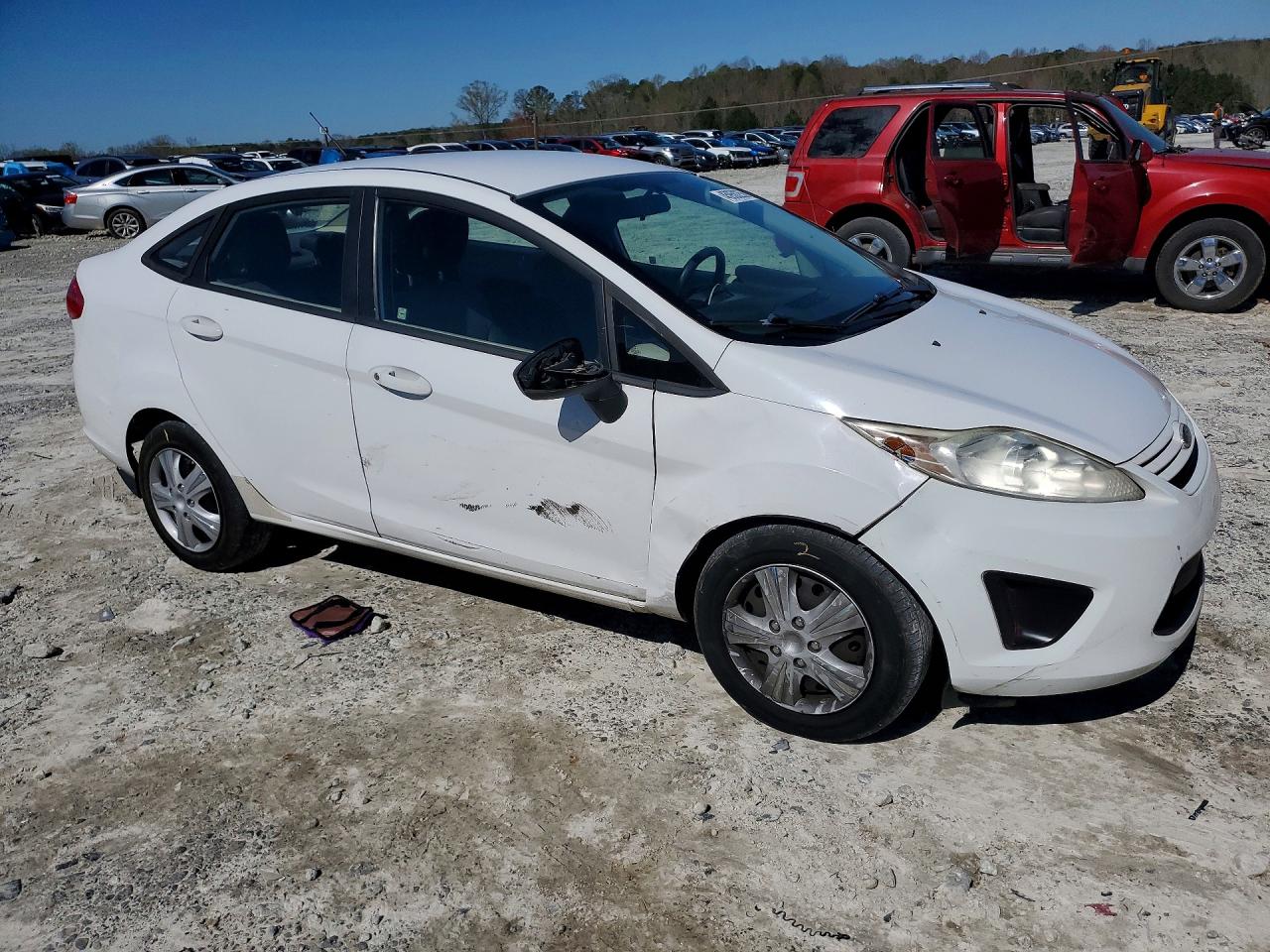 2012 Ford Fiesta S White vin: 3FADP4AJ5CM123425