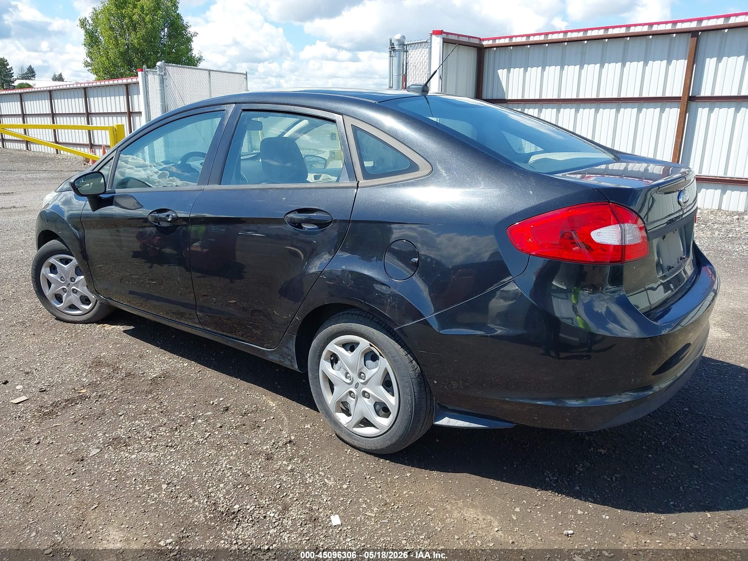 2013 Ford Fiesta S Black vin: 3FADP4AJ5DM136287