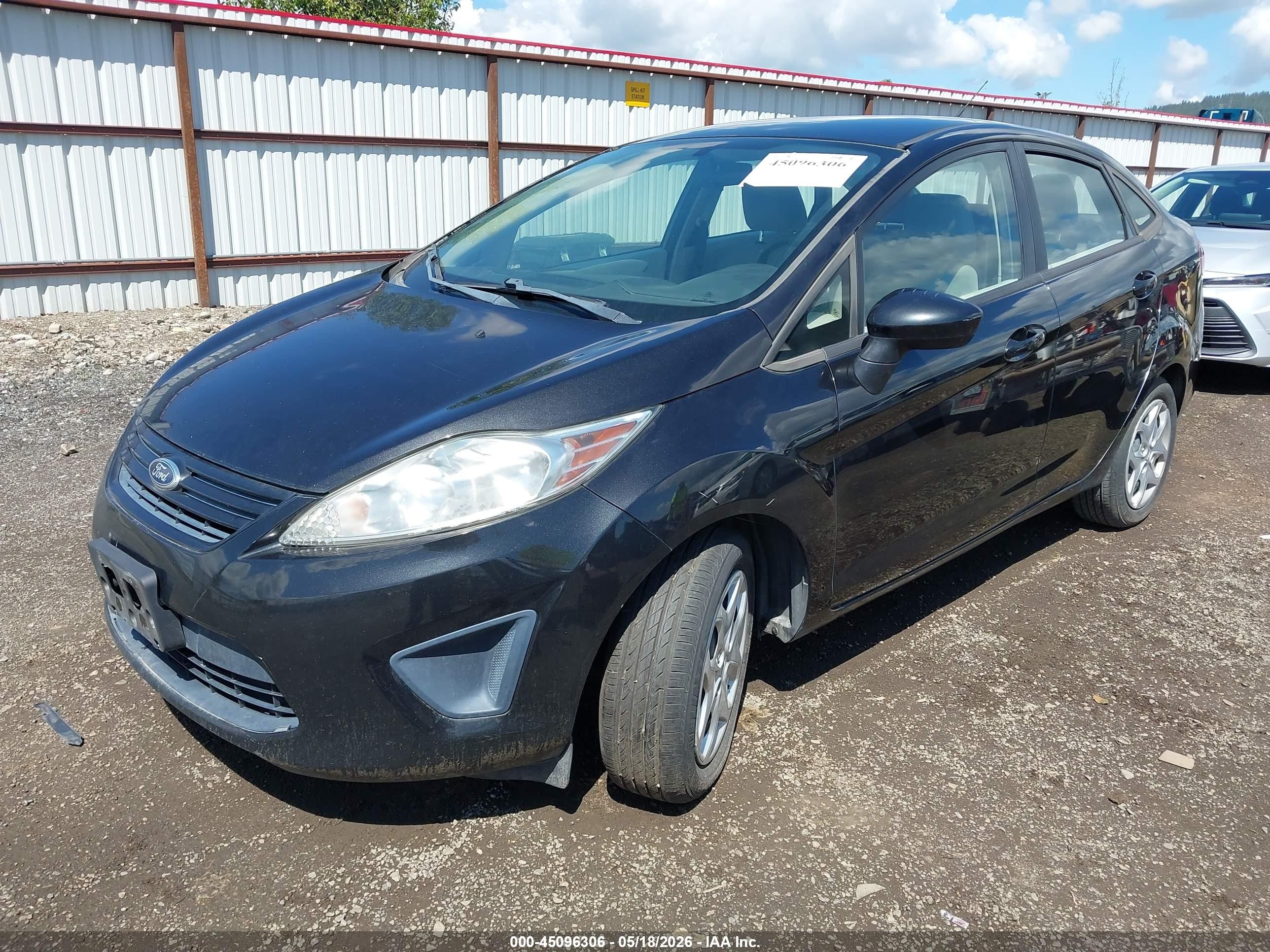 2013 Ford Fiesta S Black vin: 3FADP4AJ5DM136287