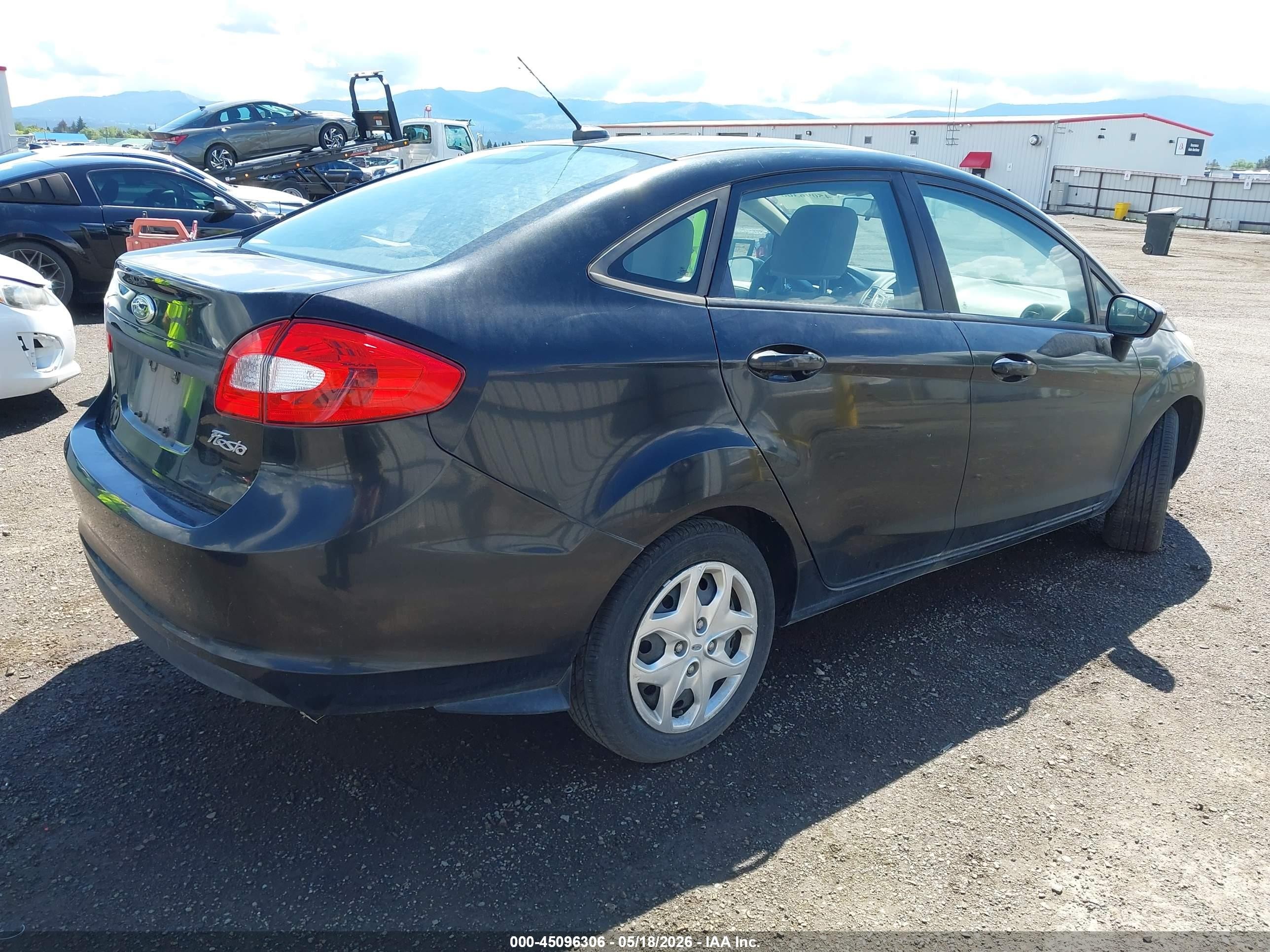 2013 Ford Fiesta S Black vin: 3FADP4AJ5DM136287