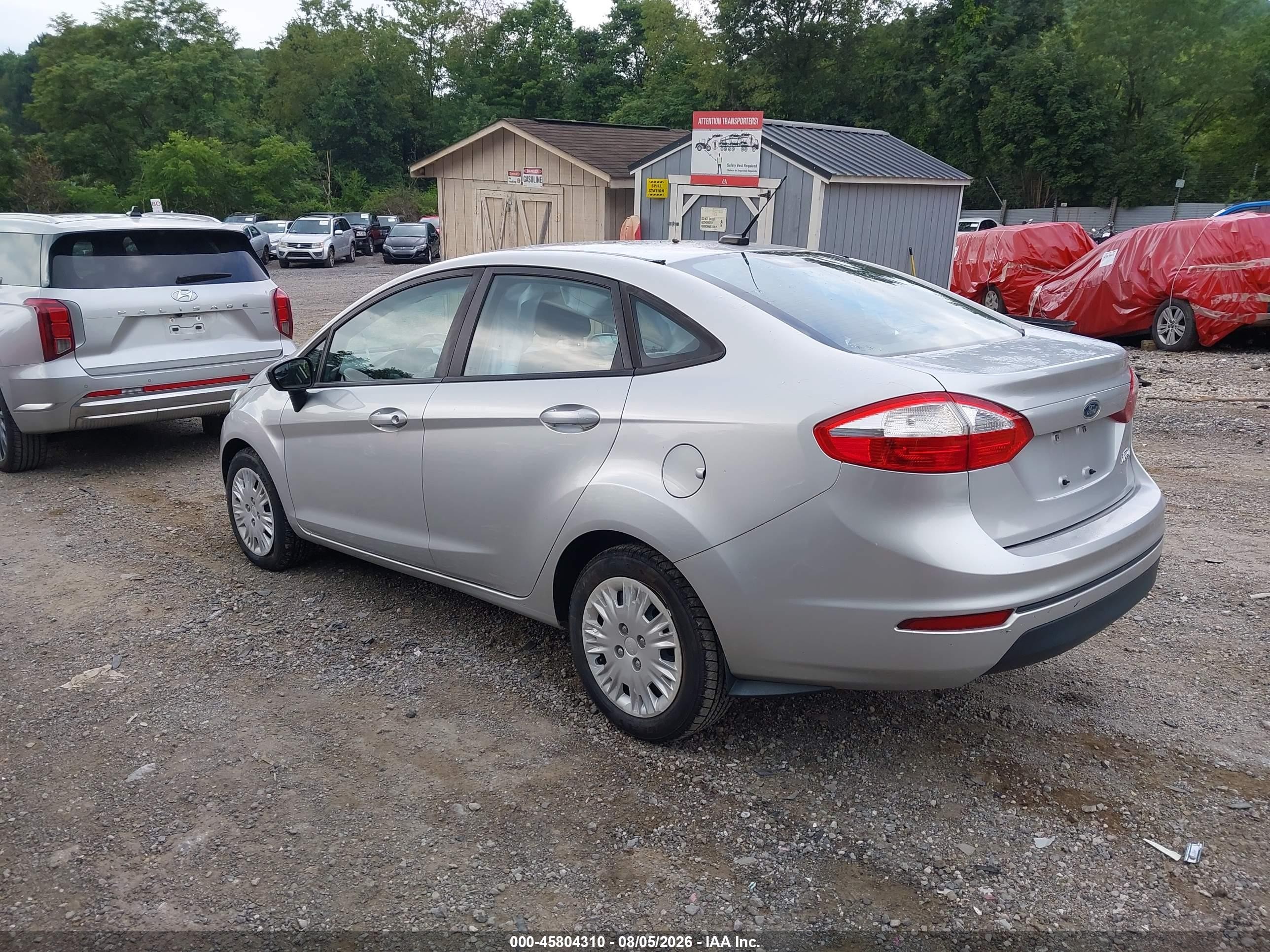 2014 Ford Fiesta S Silver vin: 3FADP4AJ5EM144780