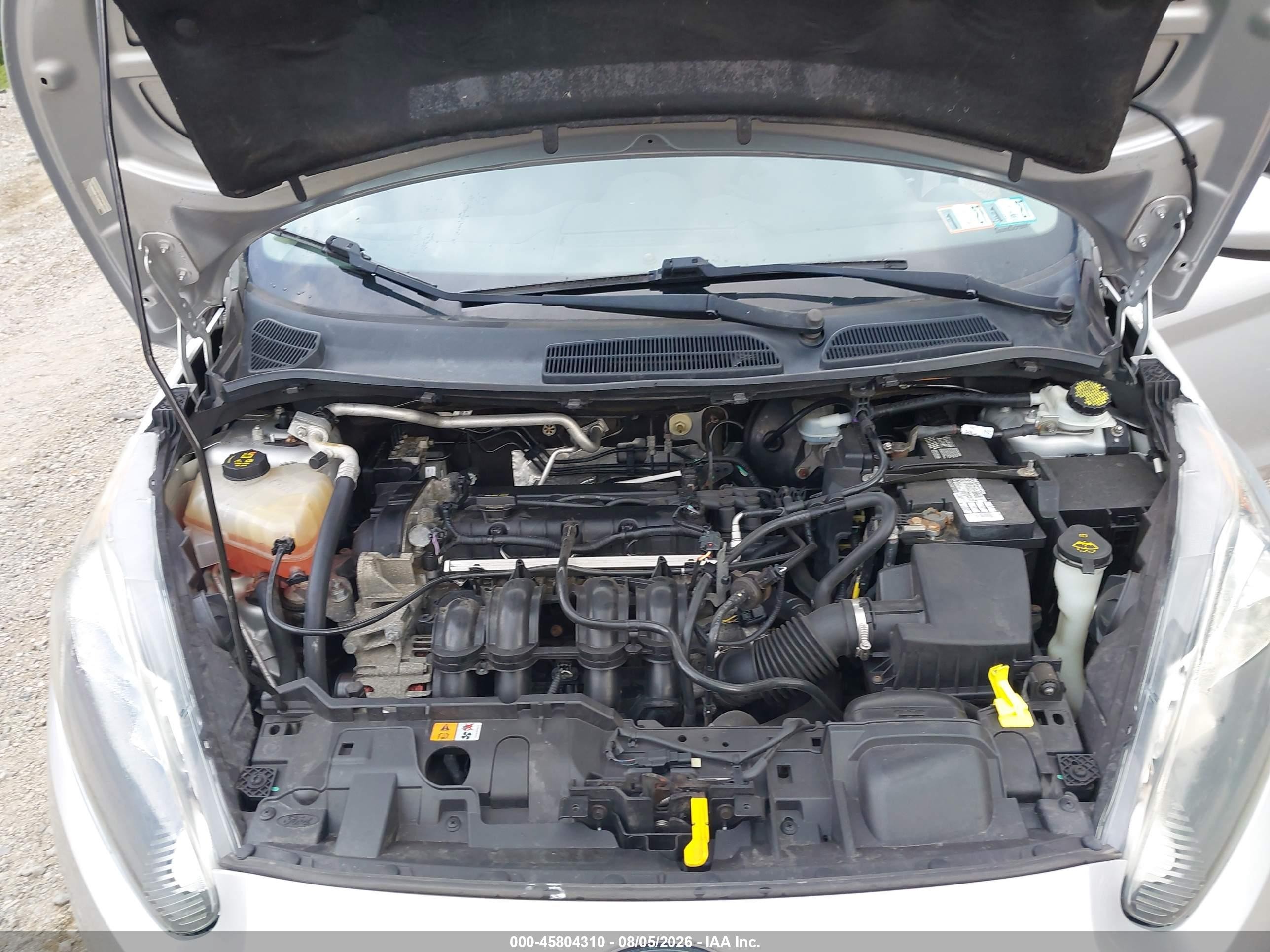 2014 Ford Fiesta S Silver vin: 3FADP4AJ5EM144780