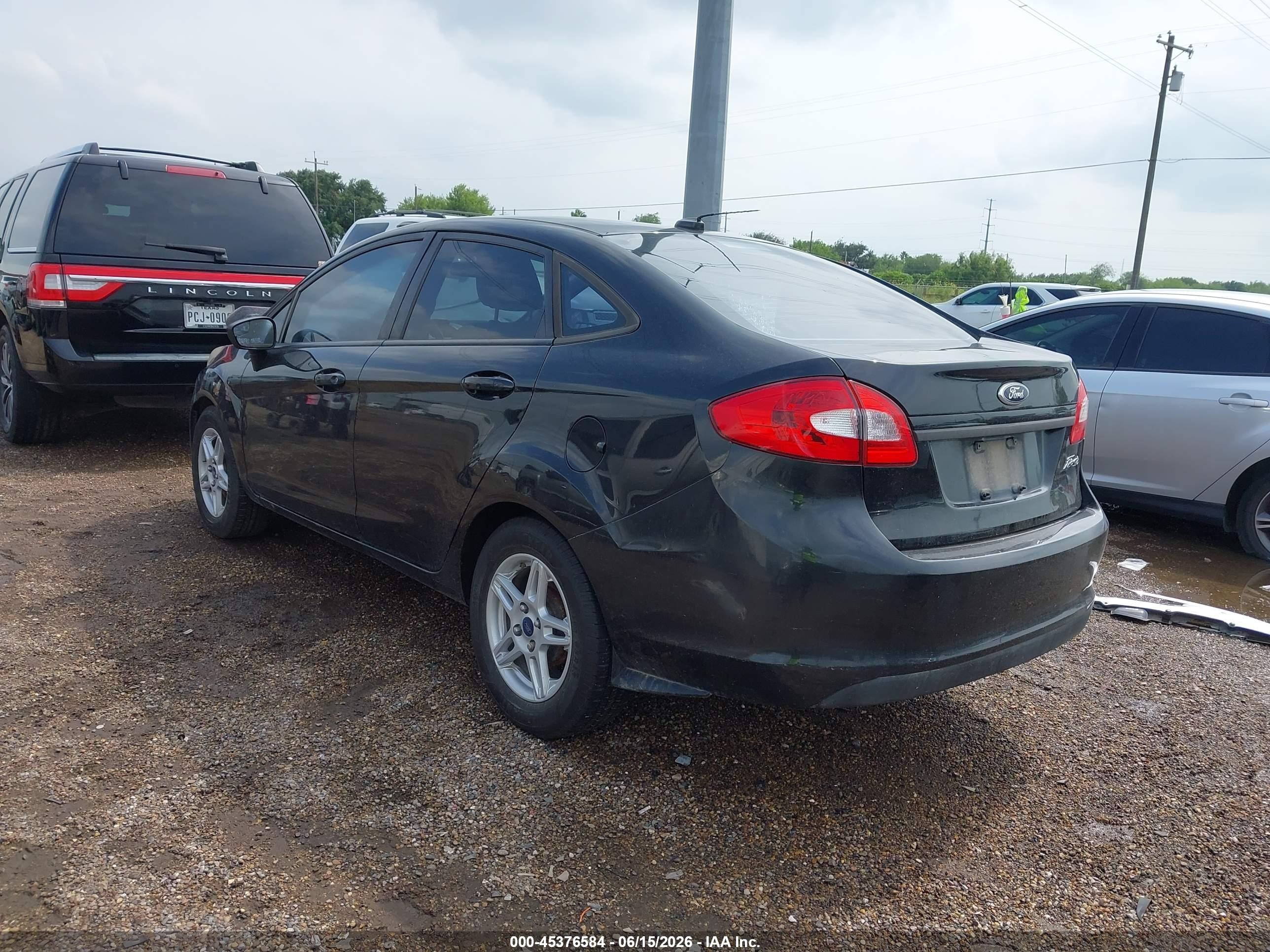 2013 Ford Fiesta S Black vin: 3FADP4AJ6DM157598