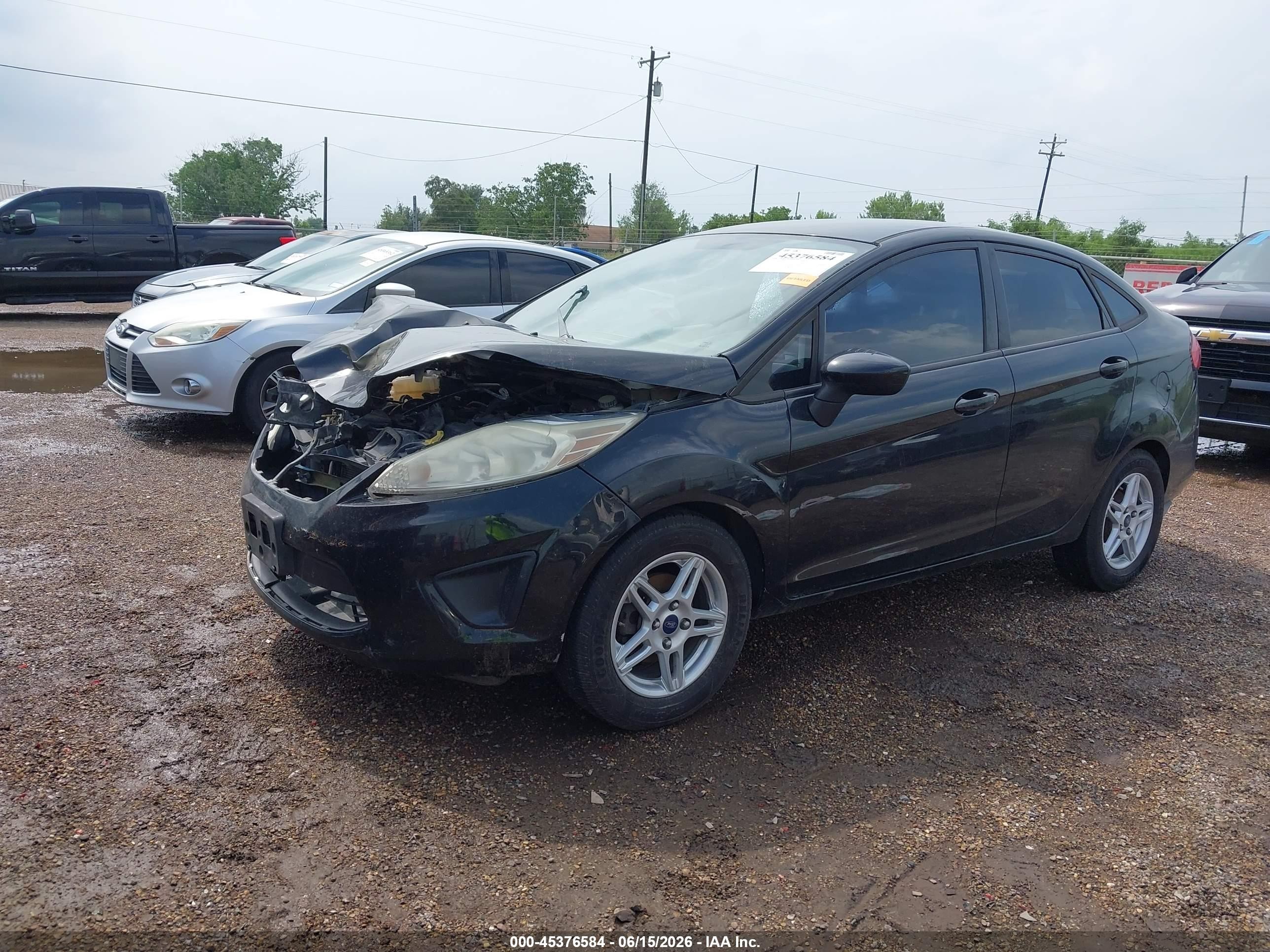 2013 Ford Fiesta S Black vin: 3FADP4AJ6DM157598