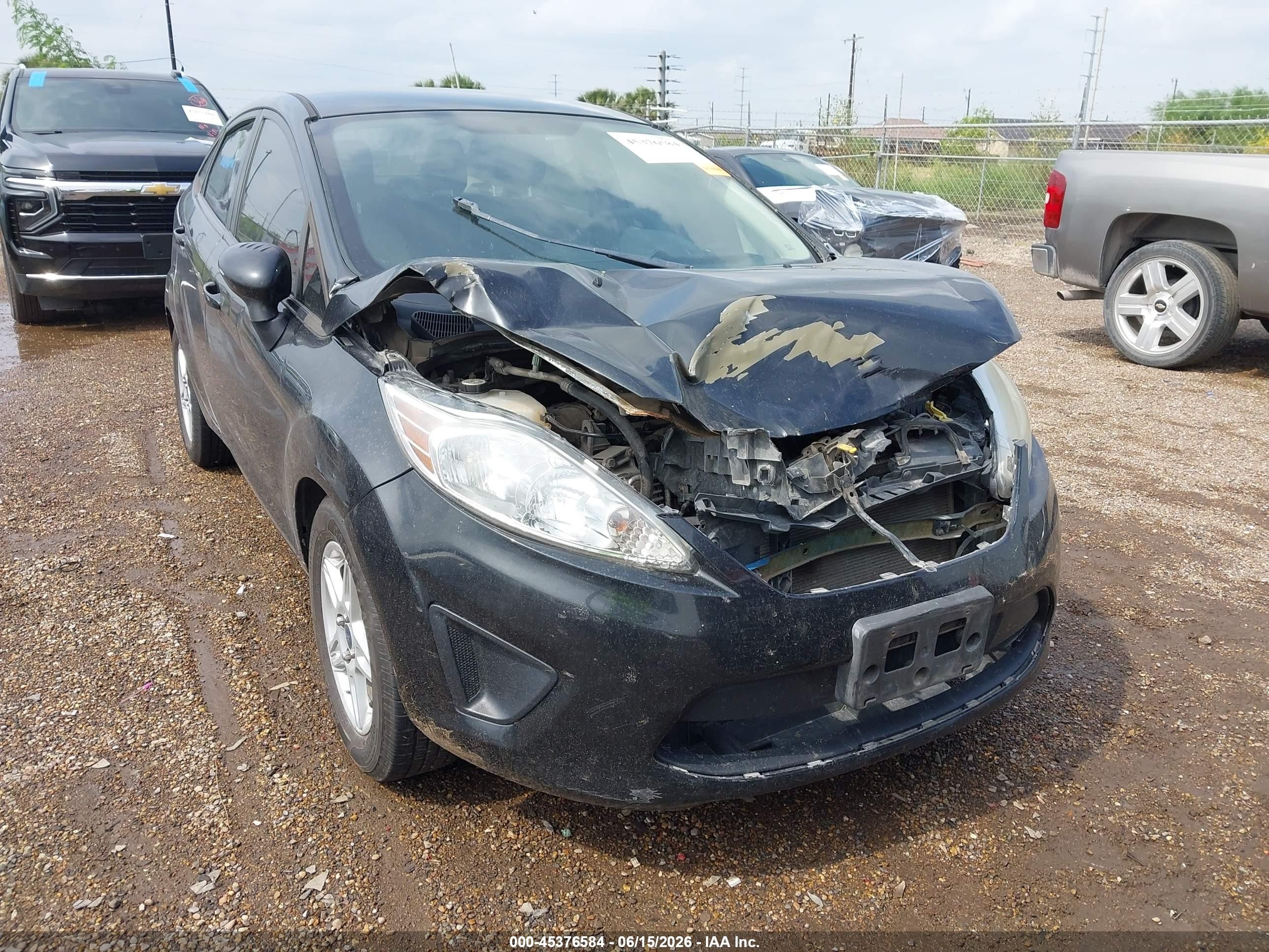 2013 Ford Fiesta S Black vin: 3FADP4AJ6DM157598
