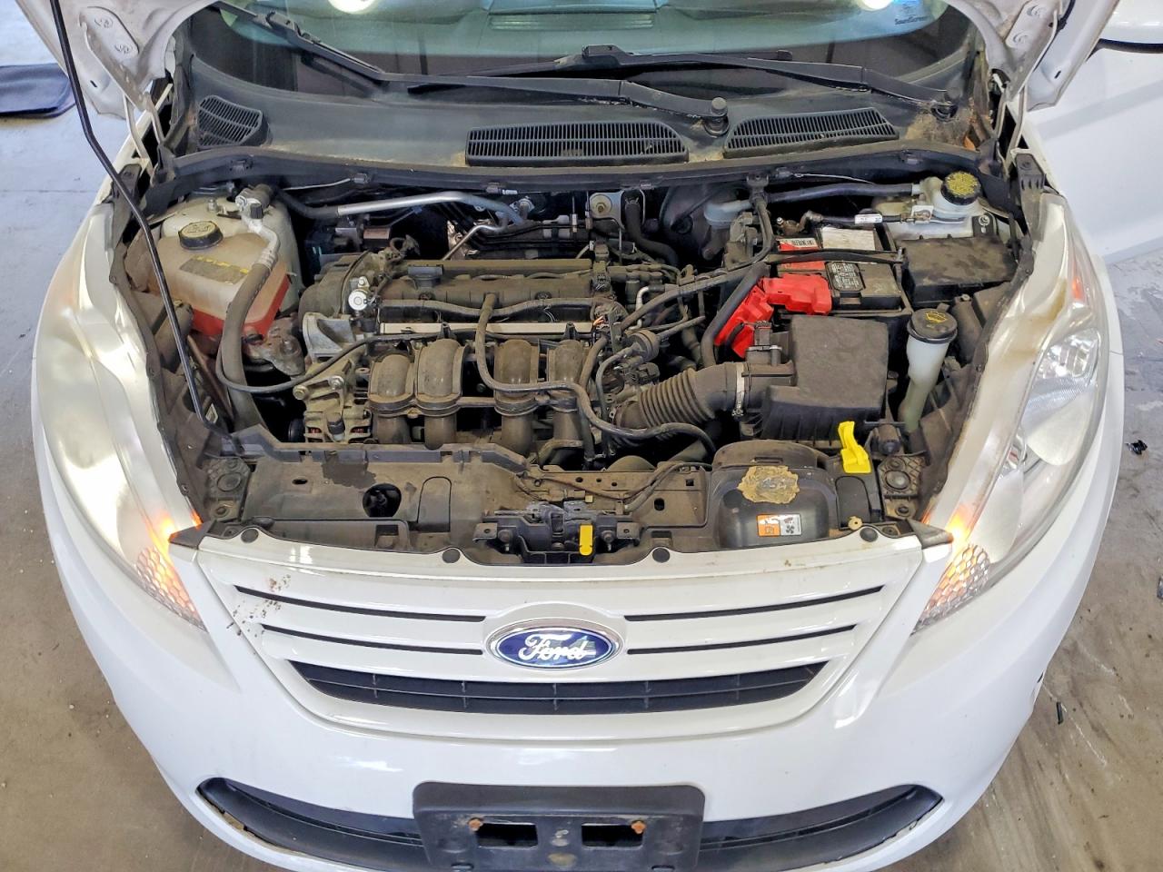 2013 Ford Fiesta S White vin: 3FADP4AJ6DM191637