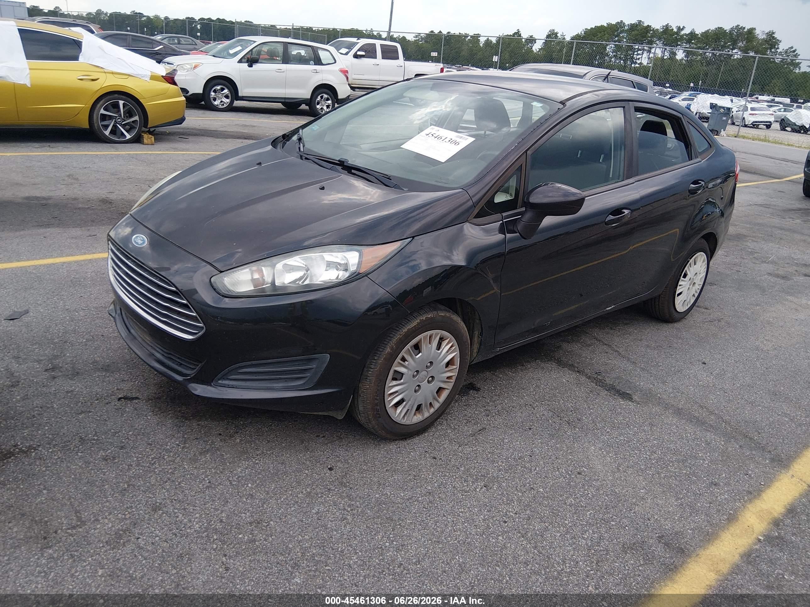 2014 Ford Fiesta S Black vin: 3FADP4AJ6EM189145