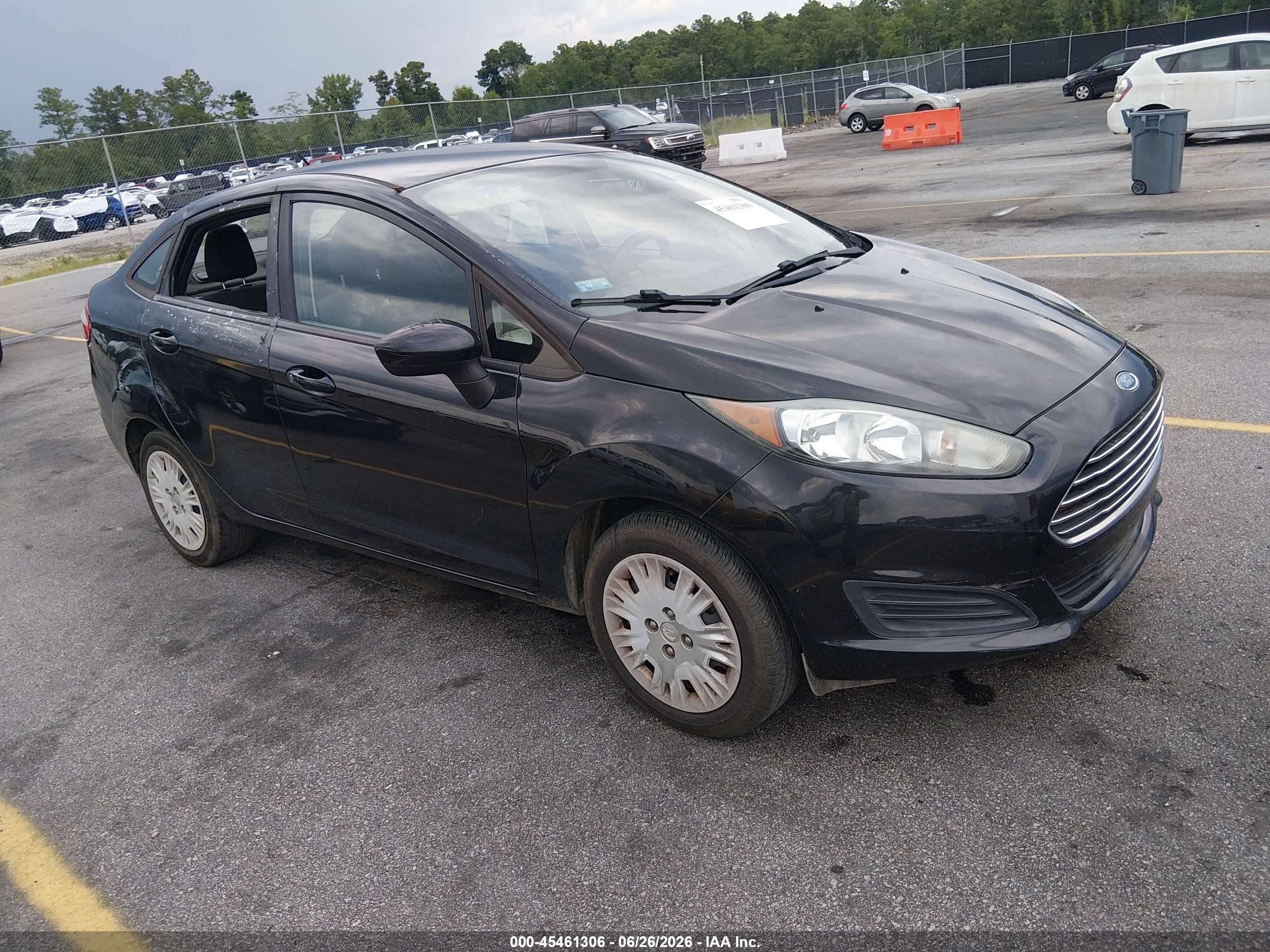 2014 Ford Fiesta S Black vin: 3FADP4AJ6EM189145