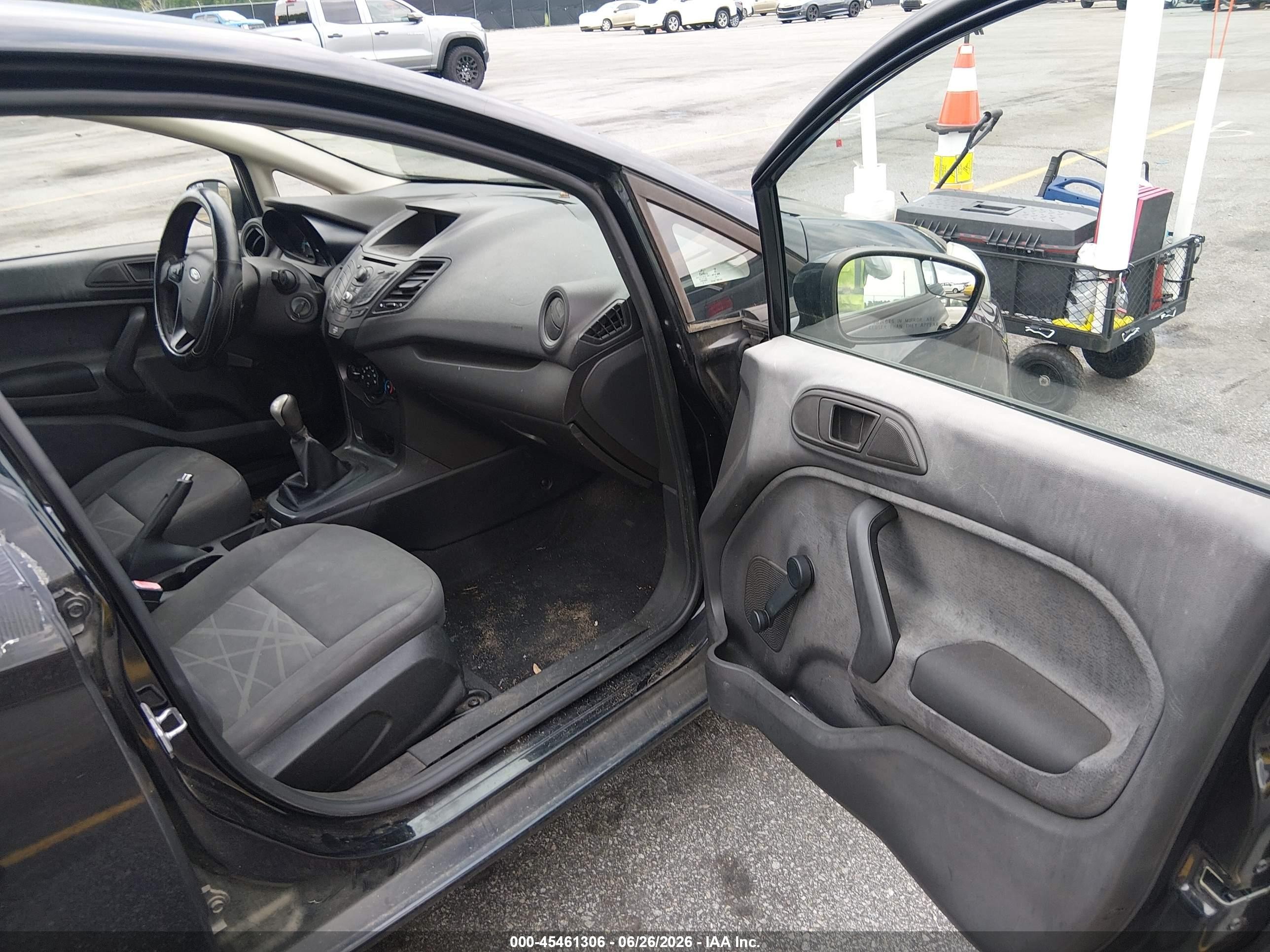 2014 Ford Fiesta S Black vin: 3FADP4AJ6EM189145