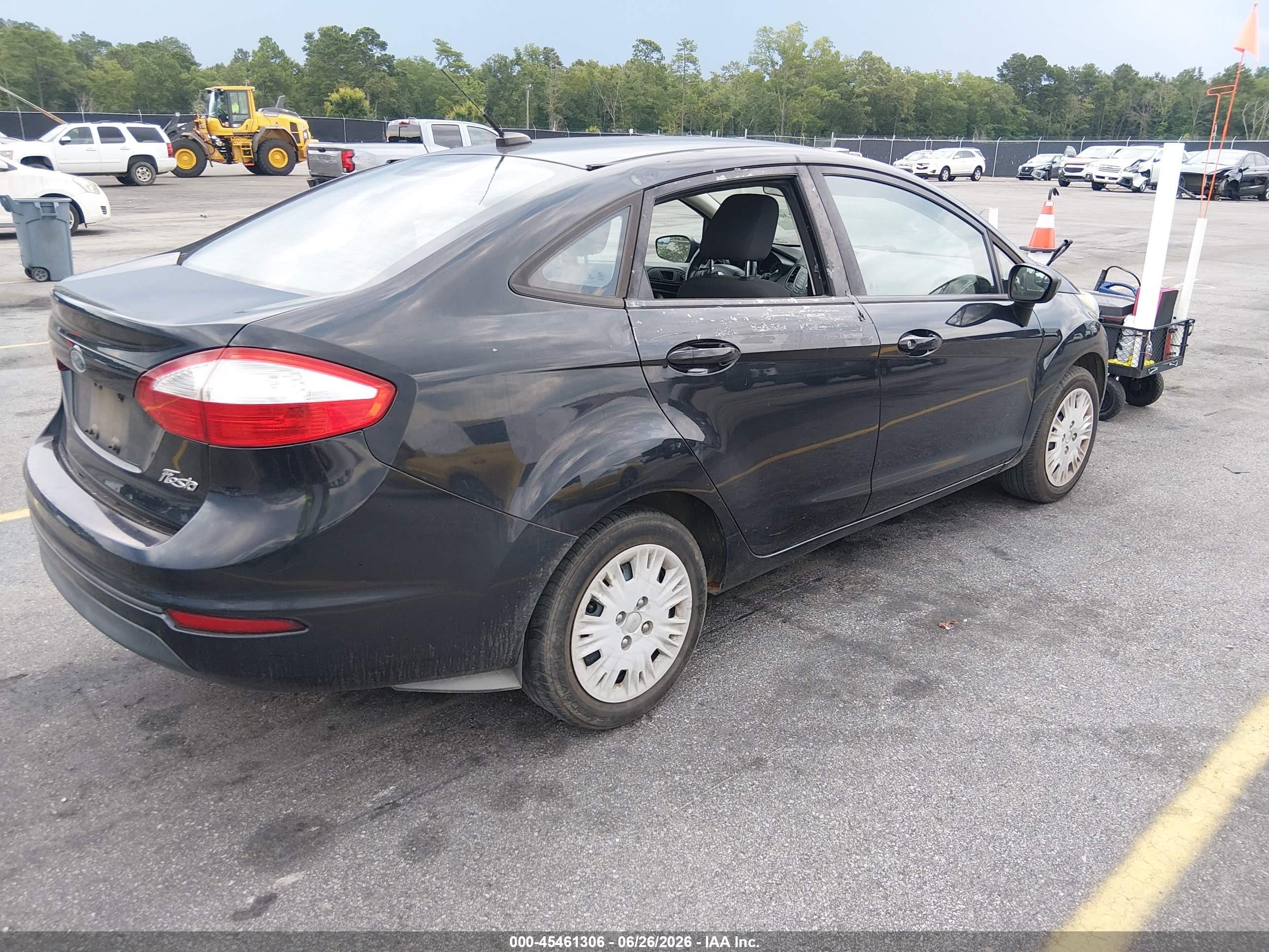 2014 Ford Fiesta S Black vin: 3FADP4AJ6EM189145