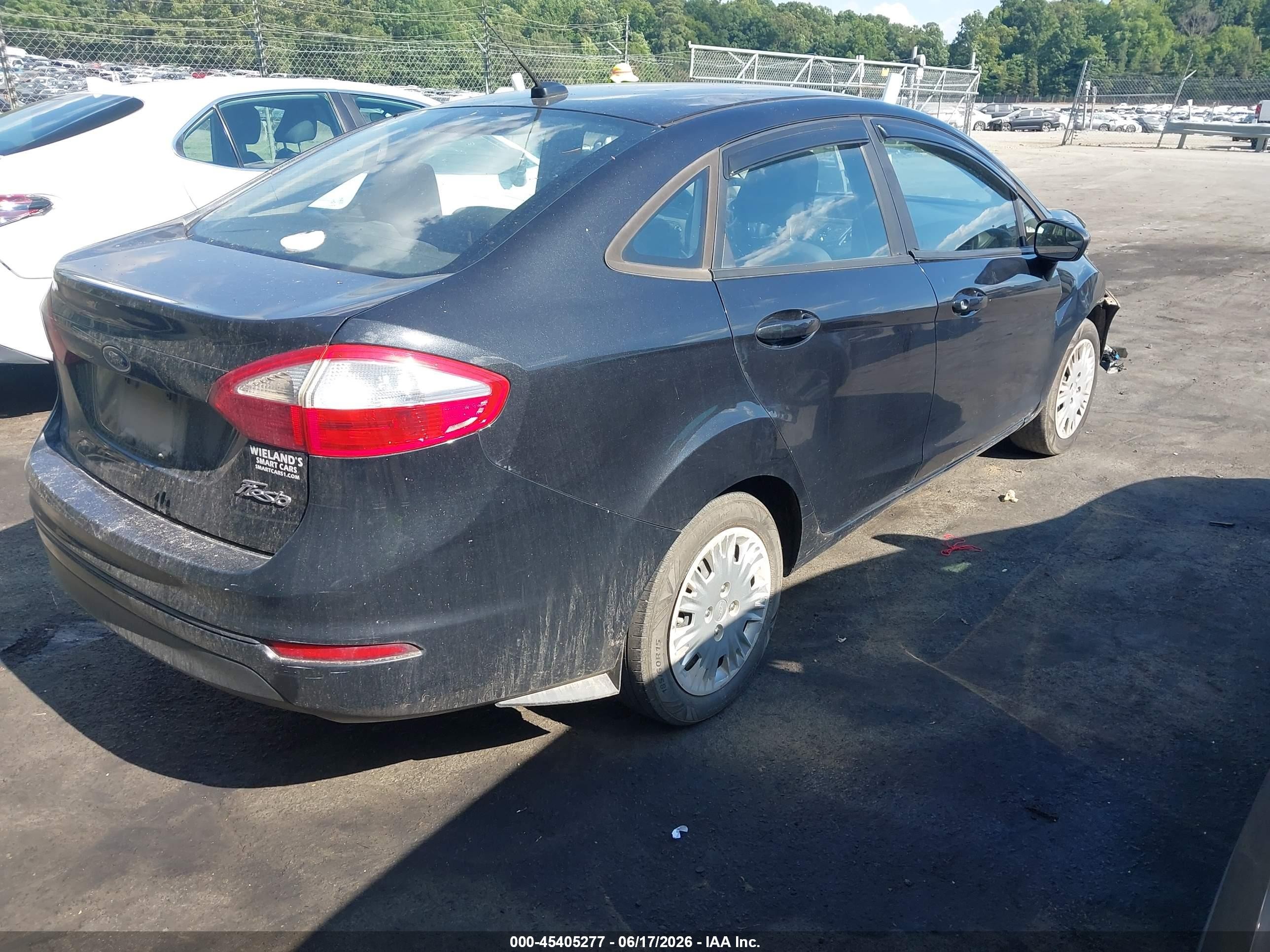 2015 Ford Fiesta S Black vin: 3FADP4AJ6FM157457