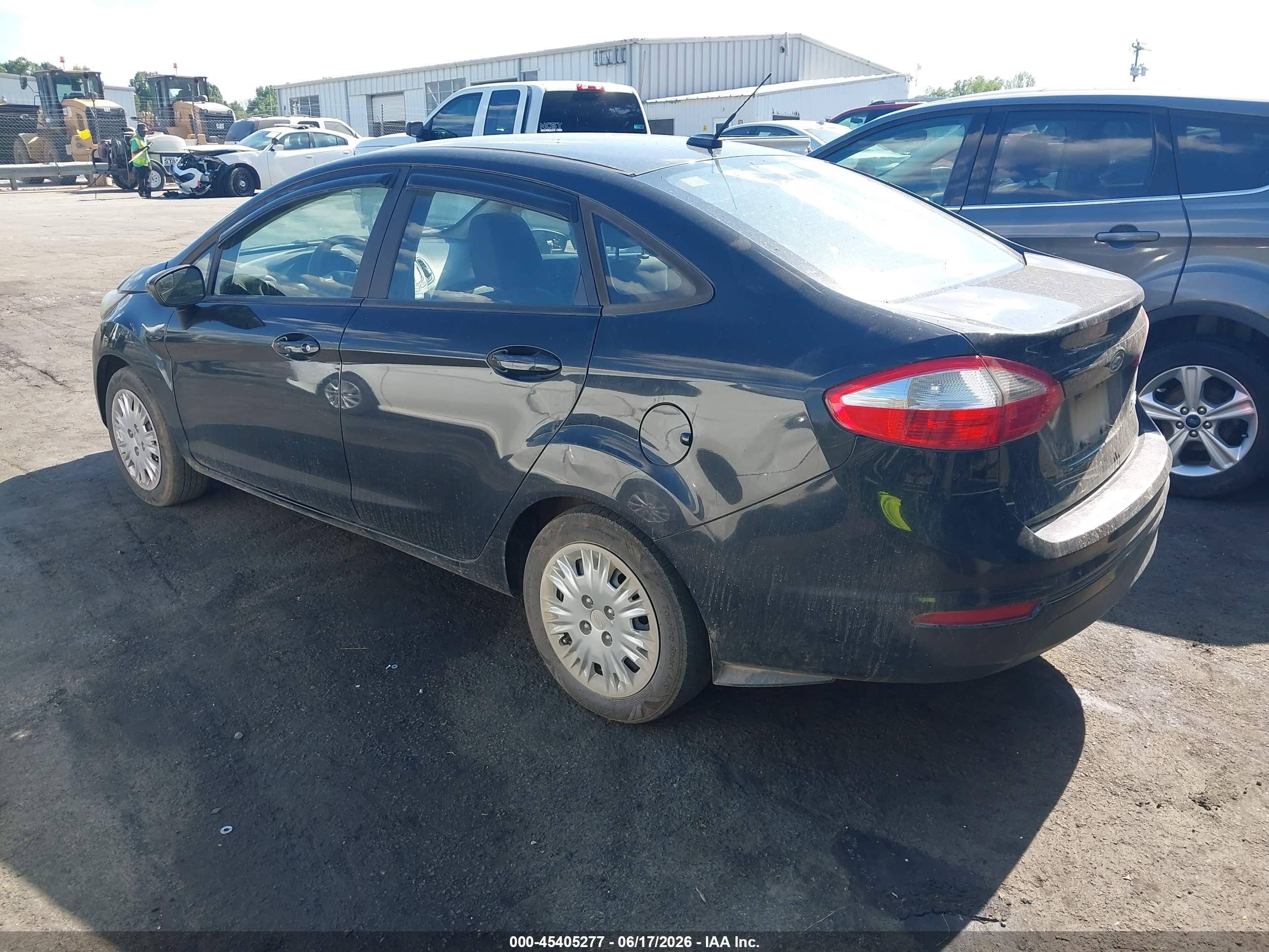 2015 Ford Fiesta S Black vin: 3FADP4AJ6FM157457